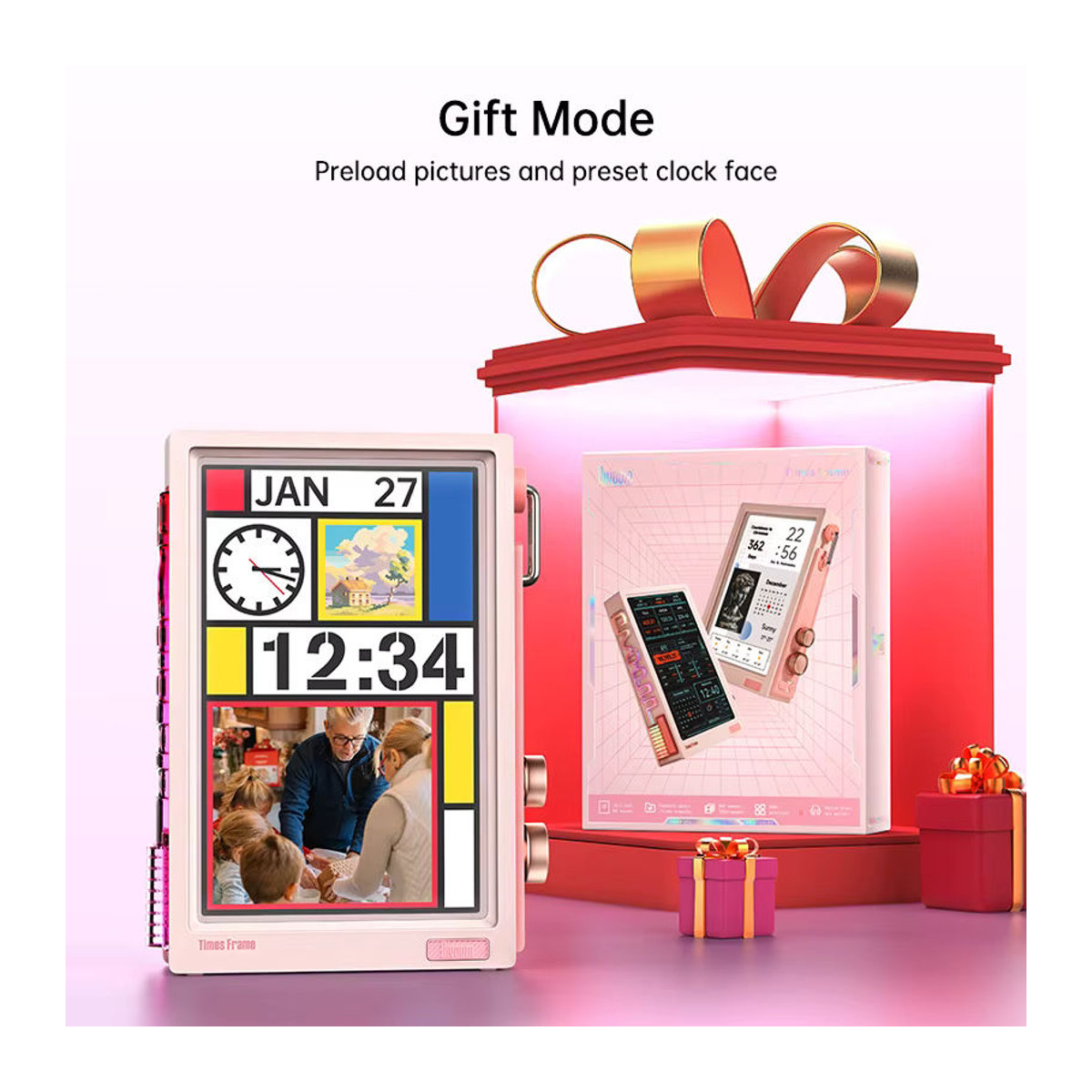 Divoom Times Frame 10,1 Zoll Smart HD Pixel Display WiFi Gaming-Bildschirm mit DIY-Uhr und Wetterkalender in Schwarz oder Rosa - Bild 6