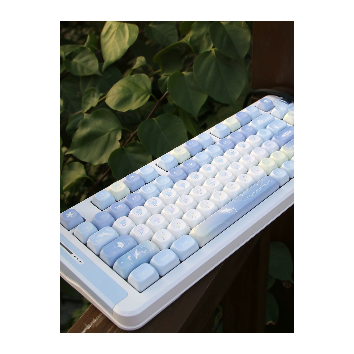 DIXSG Blue Dream PBT-Tastenkappen im MOA-Profil mit 130 Tasten für mechanische Gaming-Tastaturen, Farbe: Blau - Bild 4