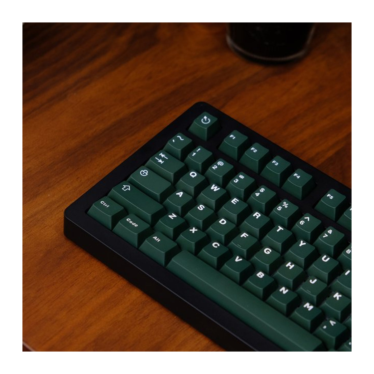 DIXSG Smaragd Tastenkappen Set aus ABS Kunststoff mit 121 Tasten in Grün und Beige im Cherry Profil für Gateron MX Switches - Bild 1