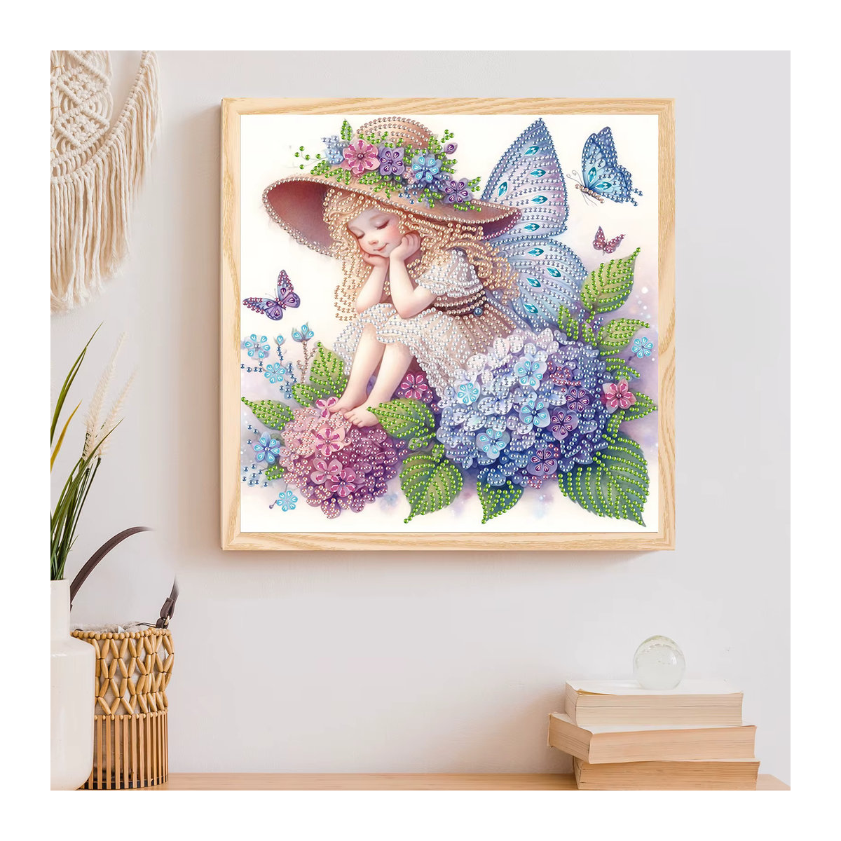DIY Blumenfee Diamant-Kunst-Set für Anfänger und Erwachsene, mehrfarbige Wanddekoration in unregelmäßiger Form - Bild 5