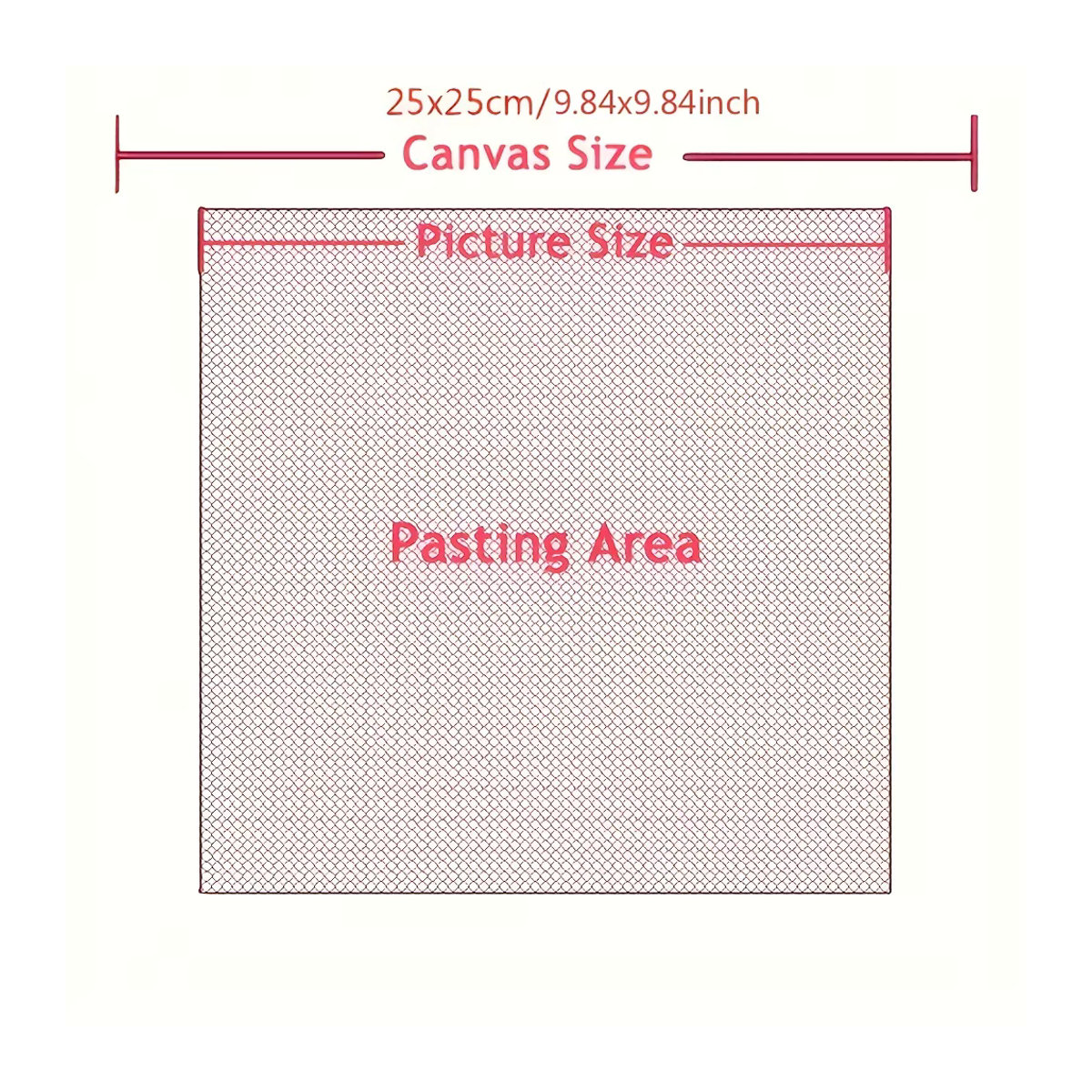 DIY Diamantmalerei Leinwand mit Kleber, quadratisch, weiß, B/B: 25 x 25 cm - Bild 2