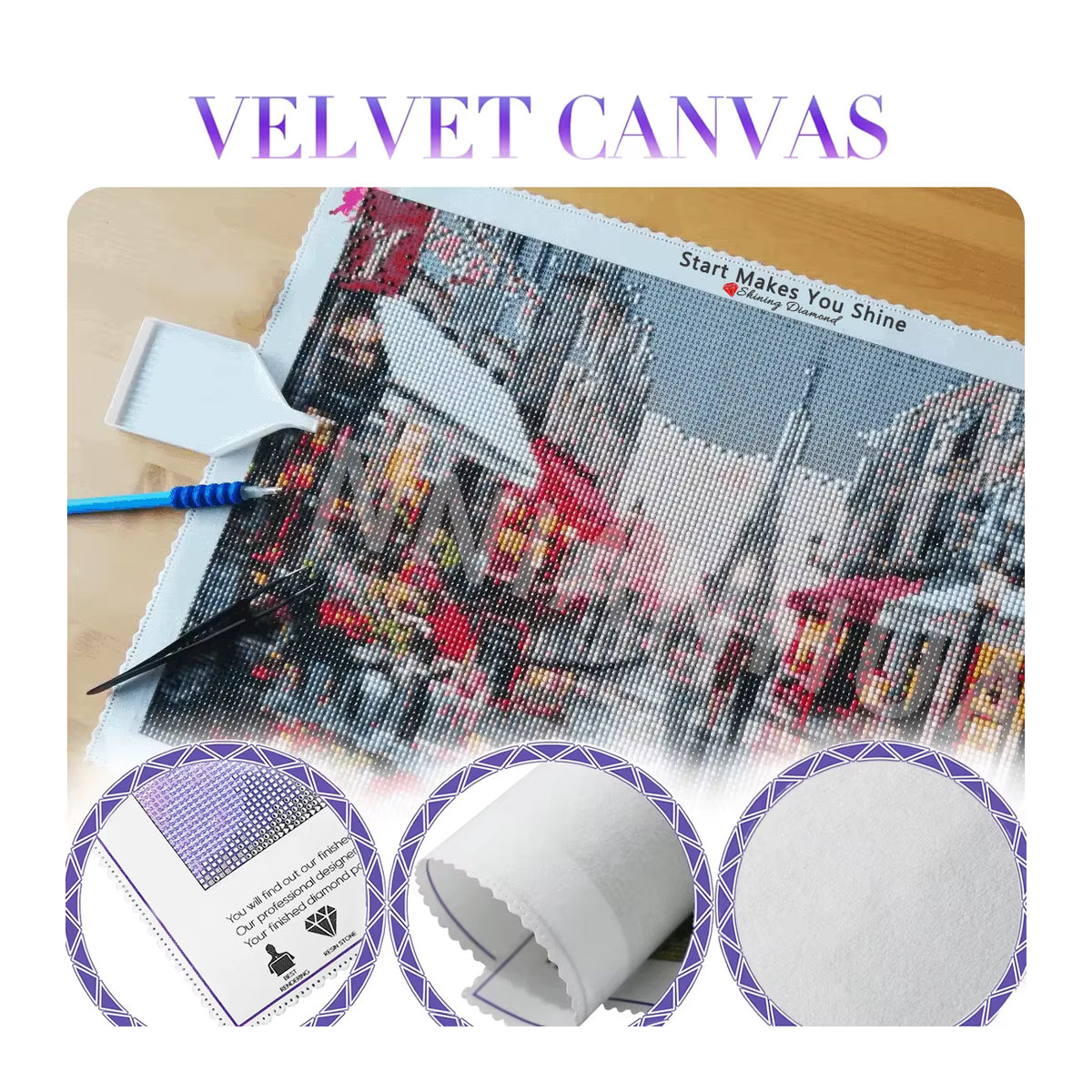 DIY Diamond Painting Set Fairy Dust Mosaik Kreuzstich Kit mit mehrfarbigen Kunstharz Steinen für Erwachsene - Bild 5