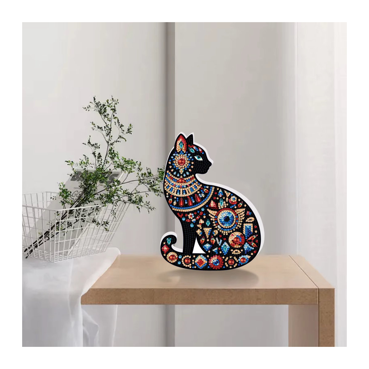 DIY Diamond Painting Set mit bunter Katze in unregelmäßiger Form für Erwachsene, mehrfarbig - Bild 6