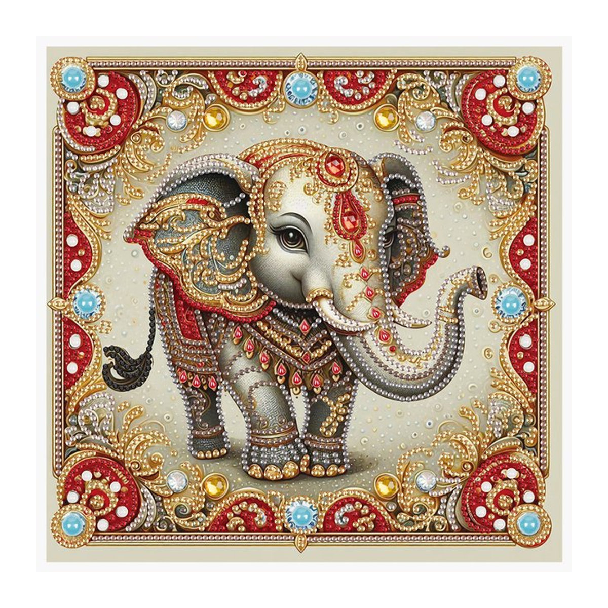 DIY Elefant 5D-Diamant-Malerei-Set in unregelmäßiger Form, mehrfarbiges Diamant-Kunst-Set für Wanddekoration - Bild 1