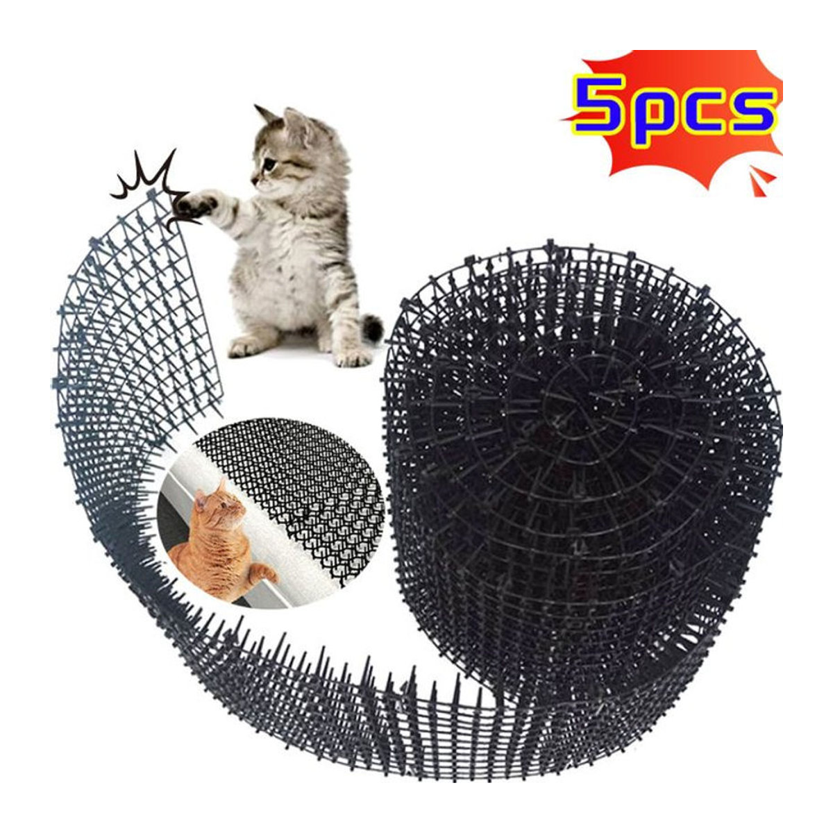 DIY Katze Repellent Matte zur Abschreckung für Garten und Balkon, pfotenfreundliche Schutzmatte zur einfachen Installation - Bild 1