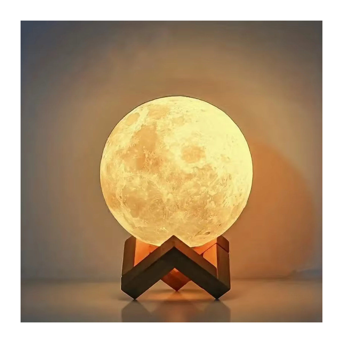 DIY Planet Lampe Mond Galaxy Nachtlicht in Weiß mit Ständer für Schlafzimmer und Wohnzimmer - Bild 3