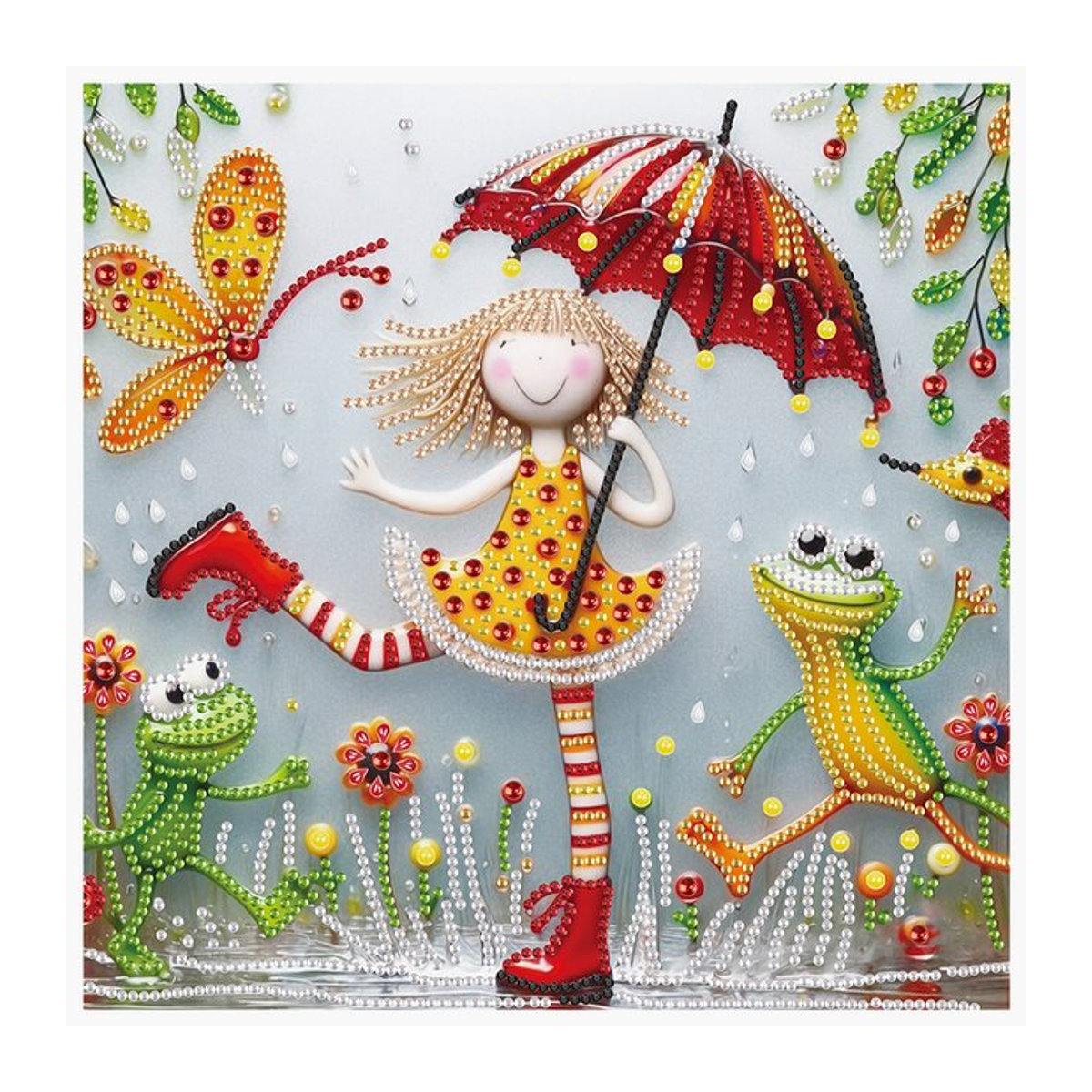DIY-Regenschirmmädchen Diamond Painting Set für Anfänger und Erwachsene, mehrfarbige Wanddekoration aus Kunststoff - Bild 1