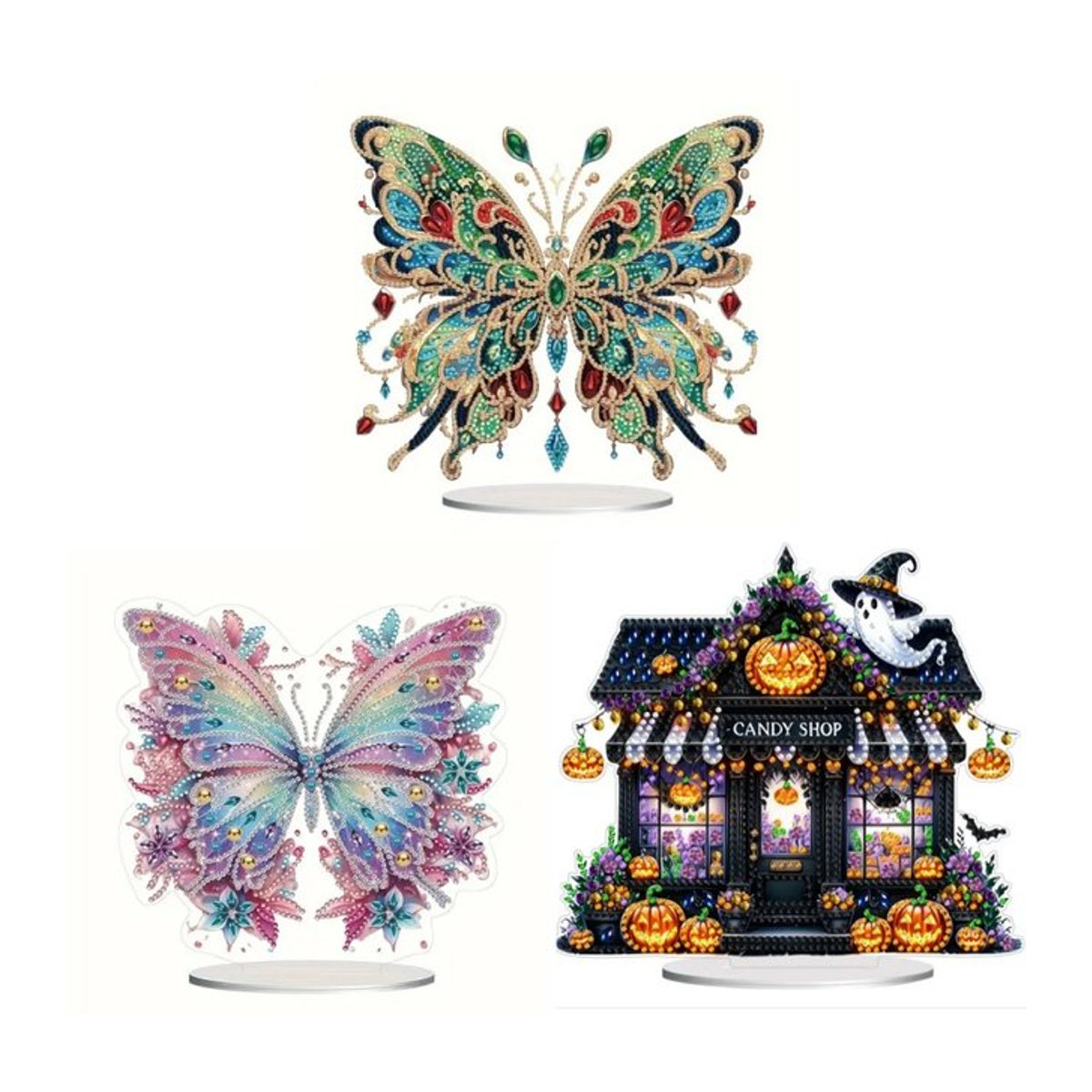 DIY Schmetterling Diamant Malerei Tischdekoration aus Kunstharz in Mehrfarbig für Erwachsene - Bild 1
