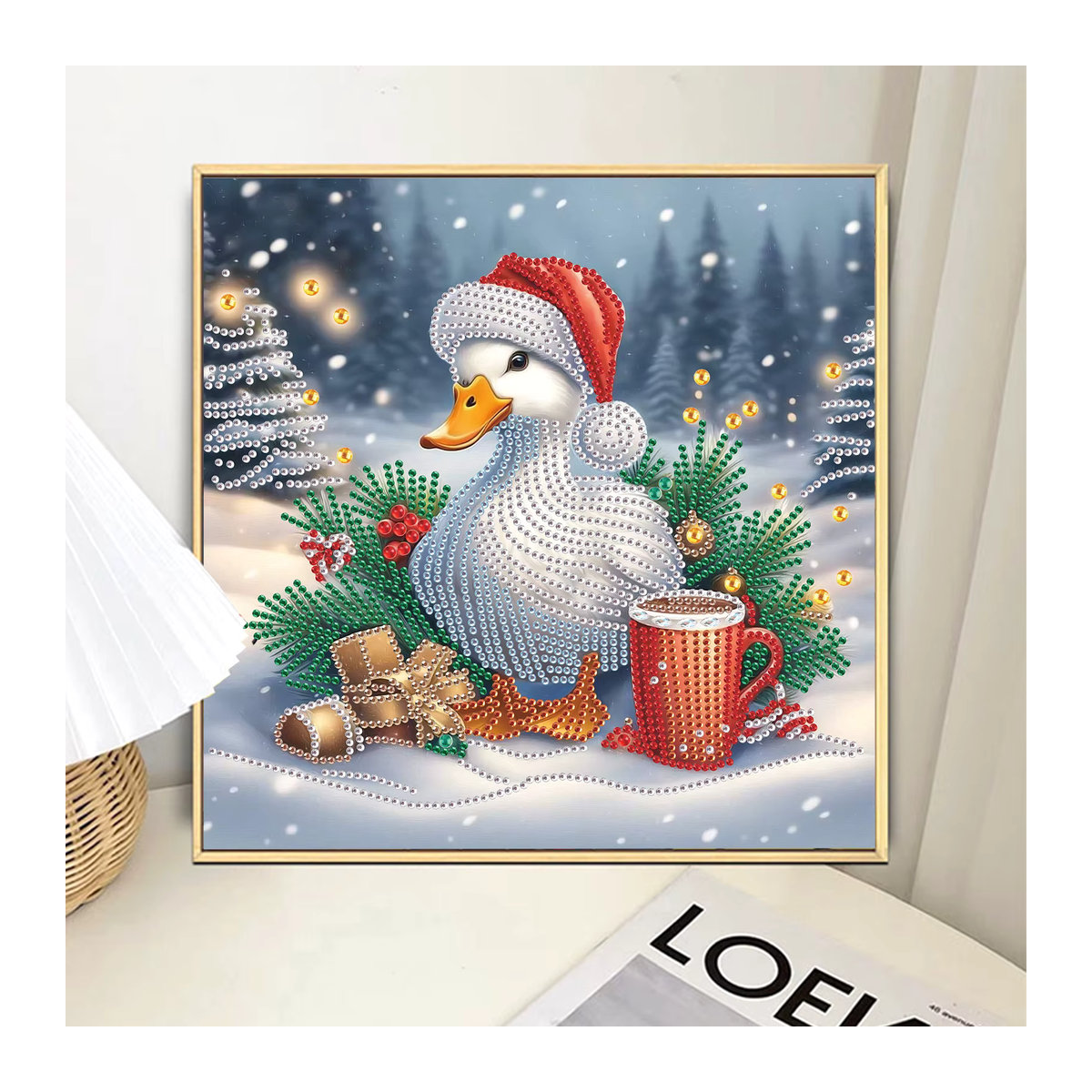 DIY Weihnachts-Enten Diamant-Malerei-Set für Anfänger und Erwachsene, mehrfarbige Wanddekoration aus Kunststoff - Bild 5