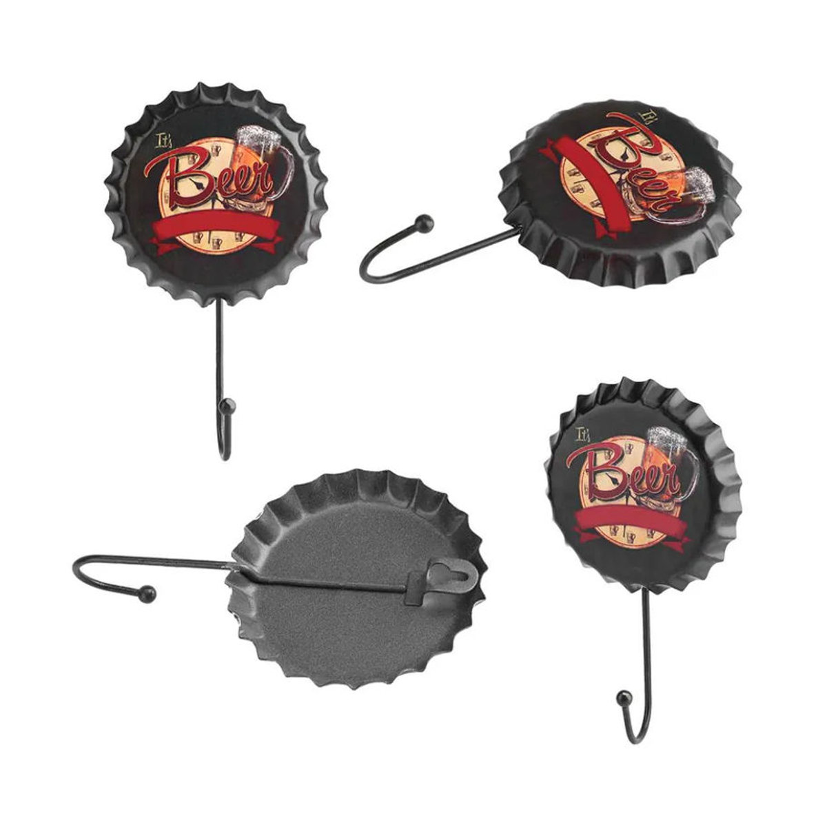 DIYelecs Retro Metall Wandschild Kronkorken Motiv in Schwarz für Bar und Restaurant - Bild 4