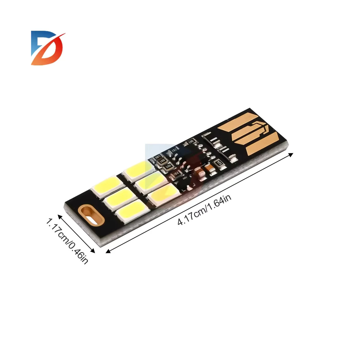 diymore USB LED Tischlampe mit 6 LEDs und Berührungssensor, dimmbar, Warmweiß, Schwarz oder Weiß - Bild 3