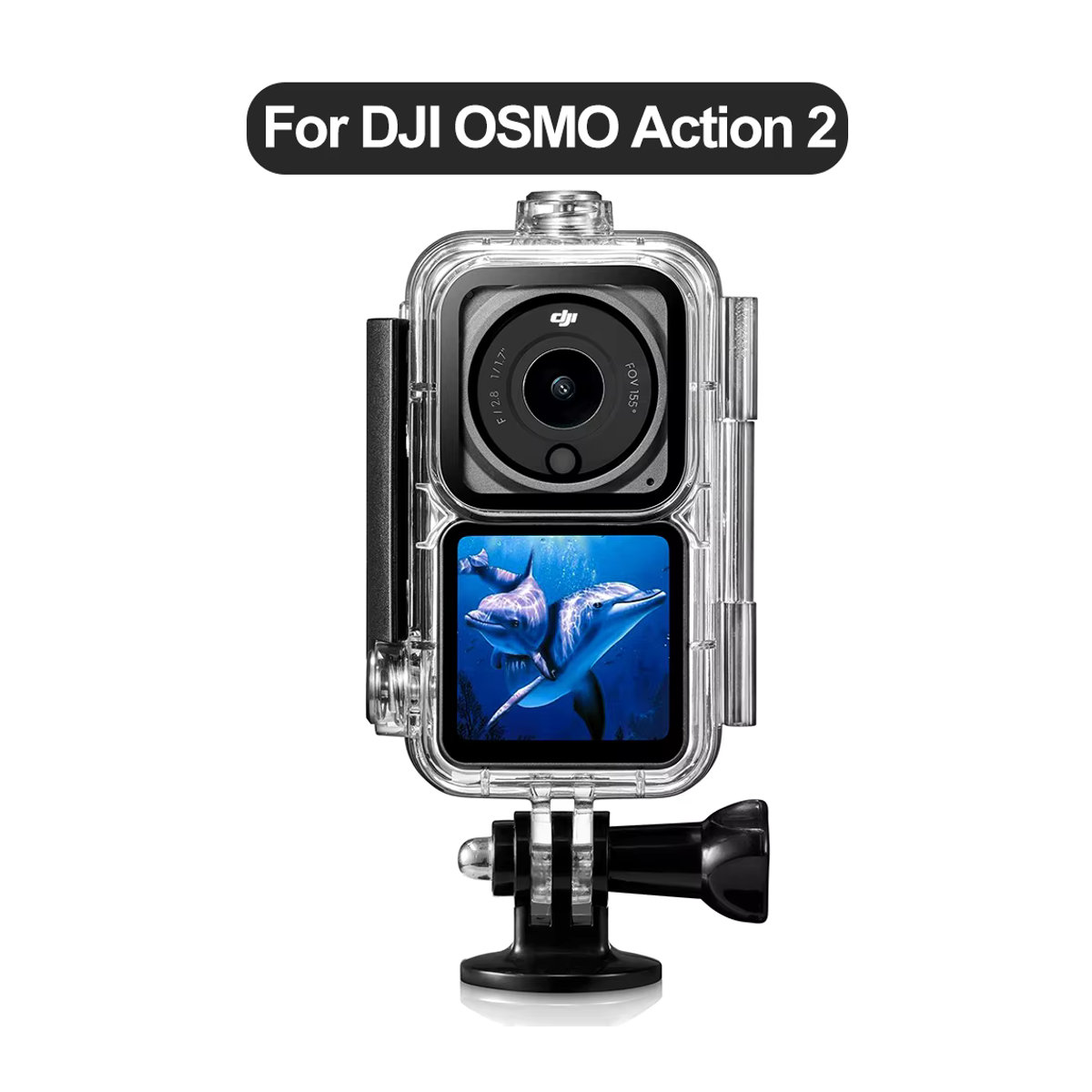 DJI Unterwassergehäuse für Osmo Action 2 Dual-Screen Combo in Schwarz mit Schraube und 1/4-Adapter - Bild 7