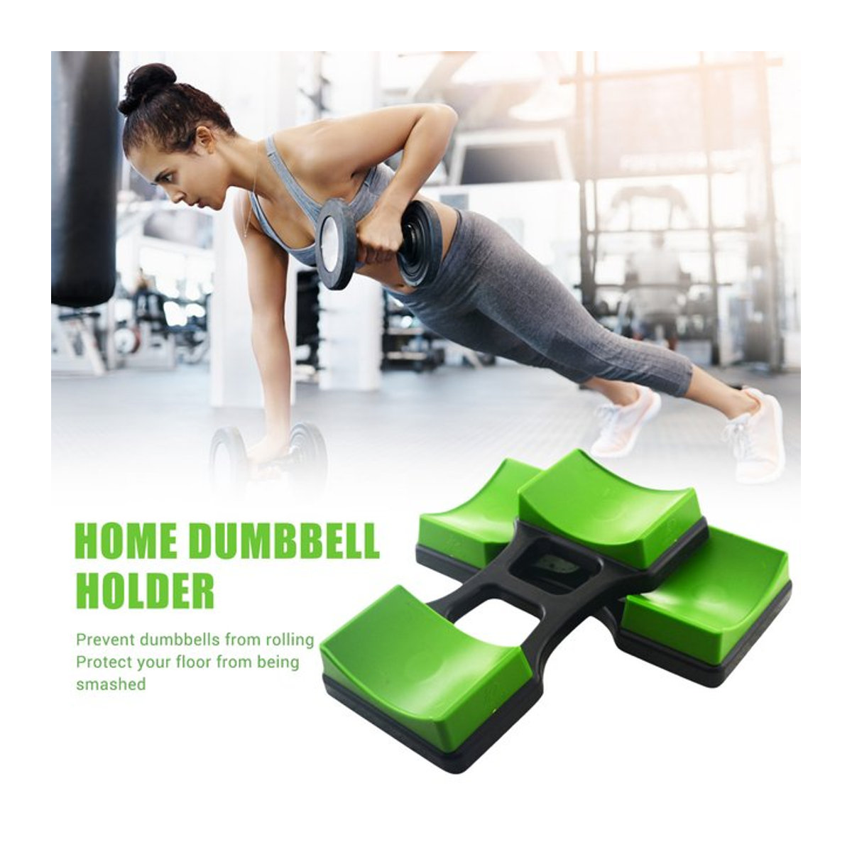 DKSHETOY Hantel Racks Set aus Kunststoff in Grün für dein Home Gym - Bild 1