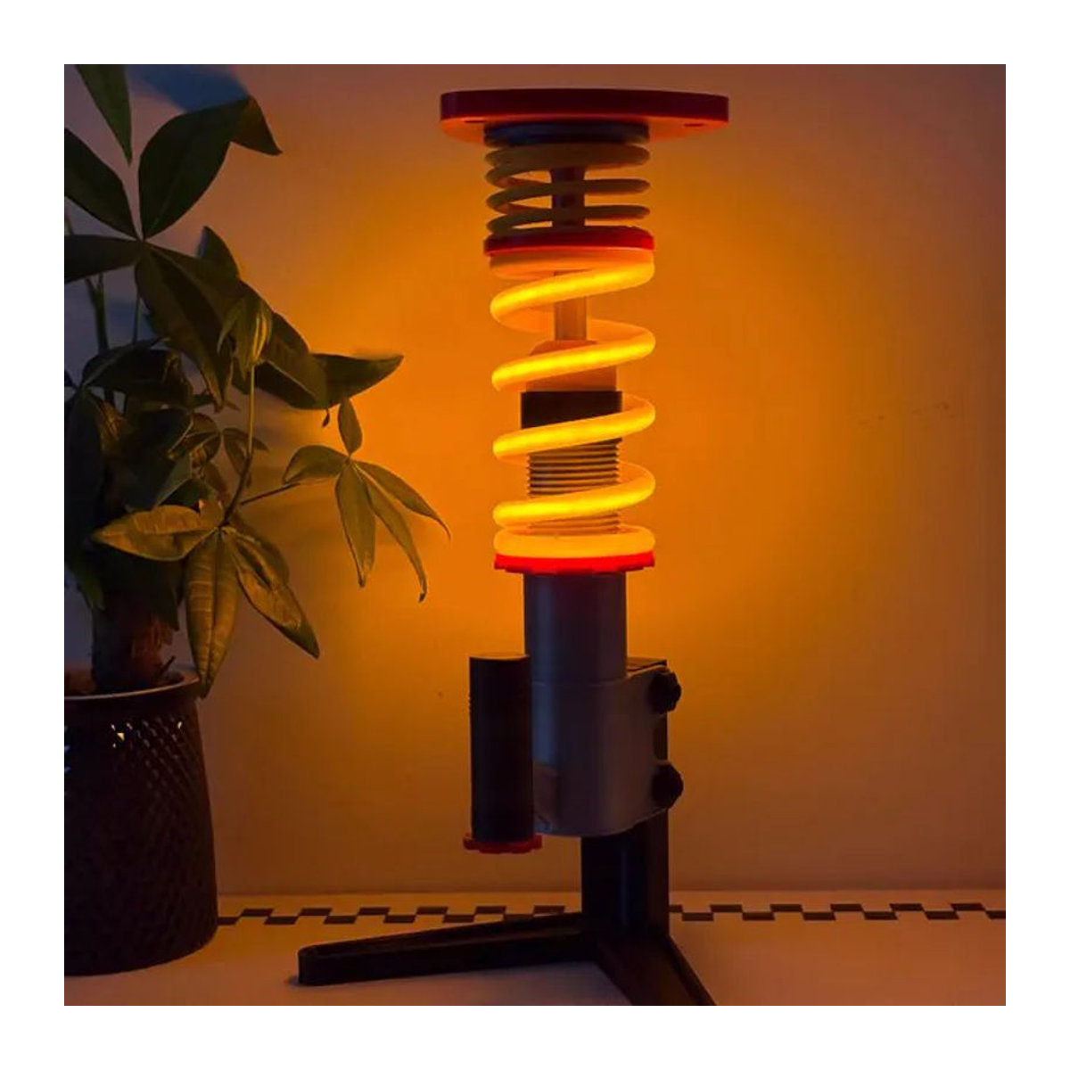 DLY Schreibtischlampe im Industrial Style mit Stoßdämpfer-Modellierung in Schwarz - Bild 1