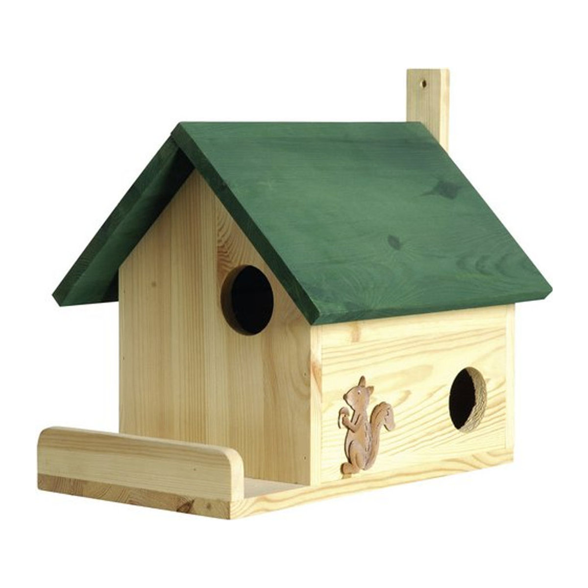 Dobar Eichhörnchenkobel aus Kiefernholz in Beige mit 3 Eingängen, B/T/H: 40 x 31,5 x 33 cm - Bild 1