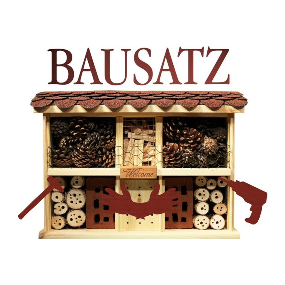 Dobar Insektenhotel Landhaus Komfort Bausatz in Braun - Bild 3