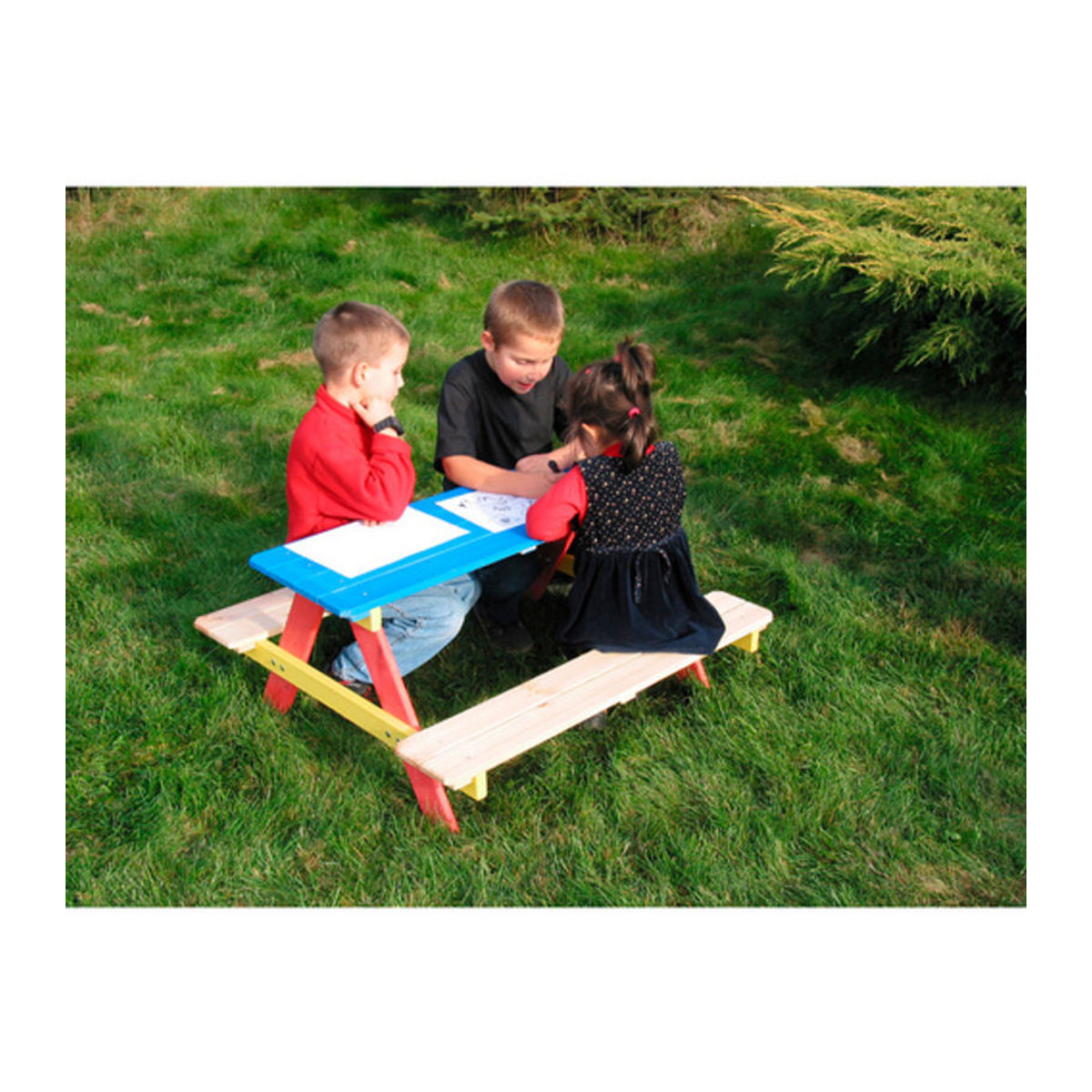 dobar Kindersitzgarnitur mit Tisch und Sitzbank, mehrfarbig - Bild 6