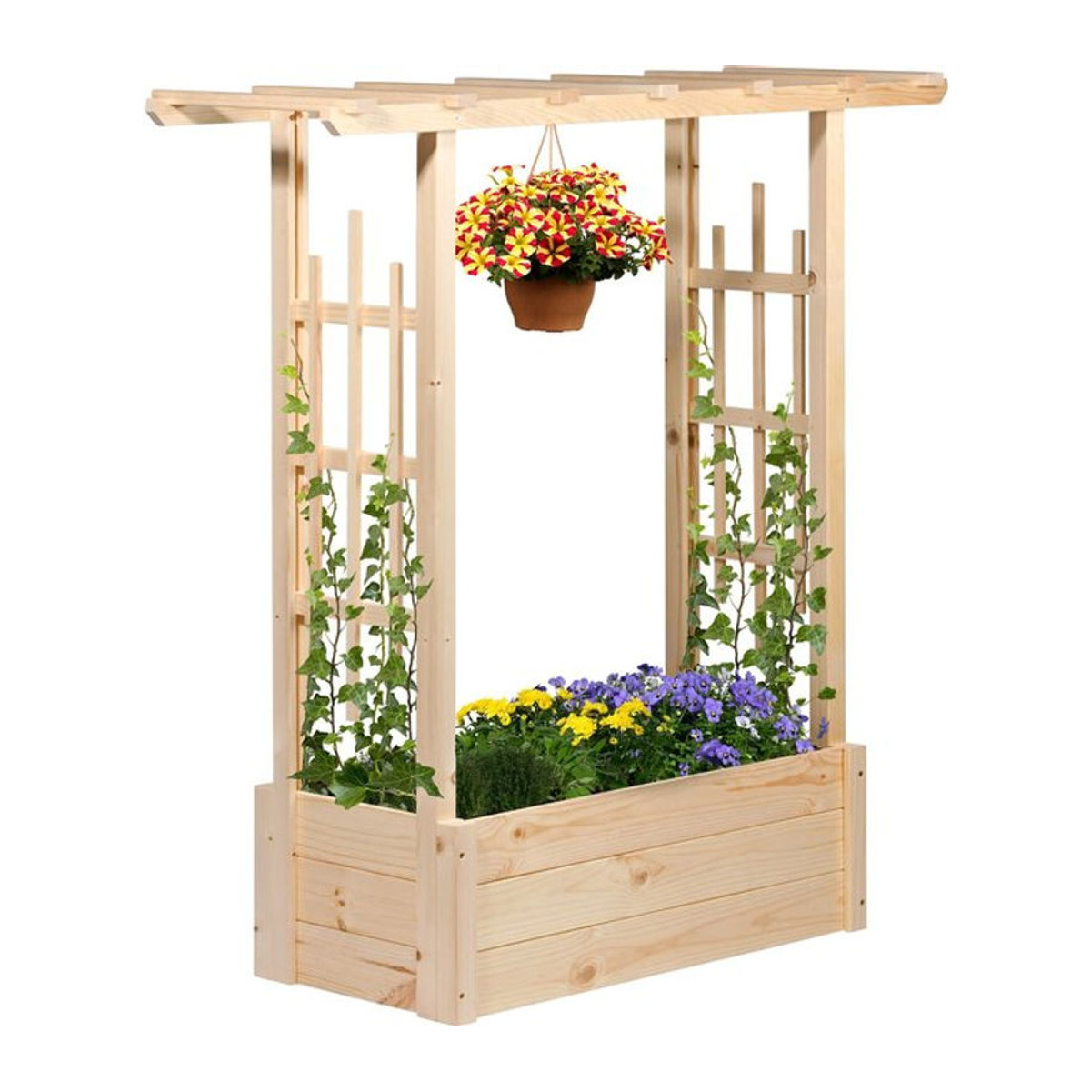 dobar Pflanzkasten Pergola aus Holz in Natur - Bild 1