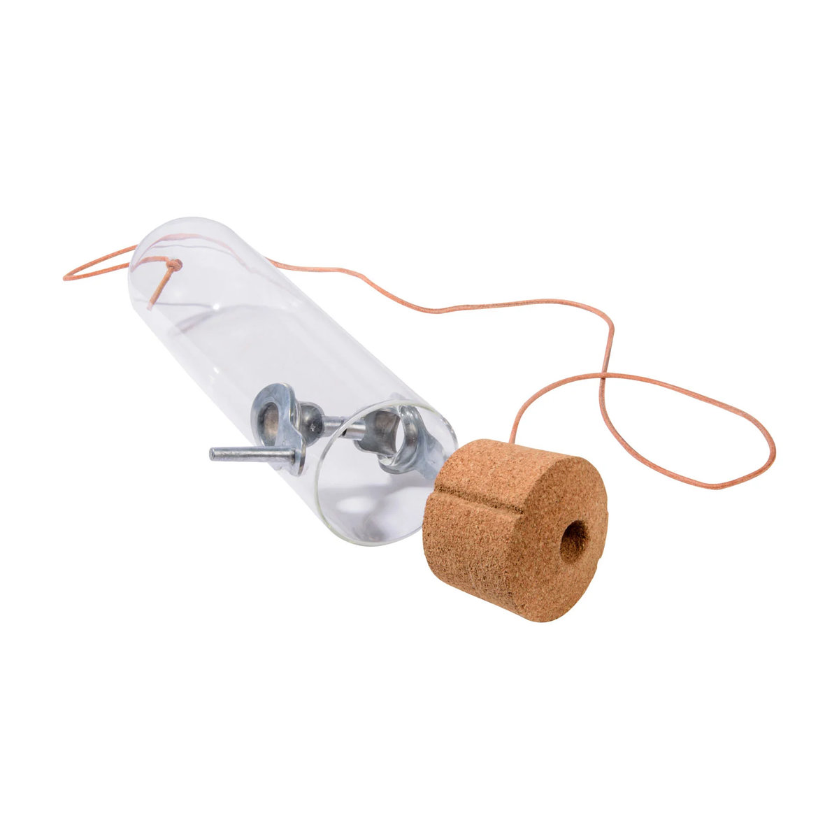 dobar Premium Futterspender Pickbar aus Echtglas und Leder in Transparent, hängend - Bild 2