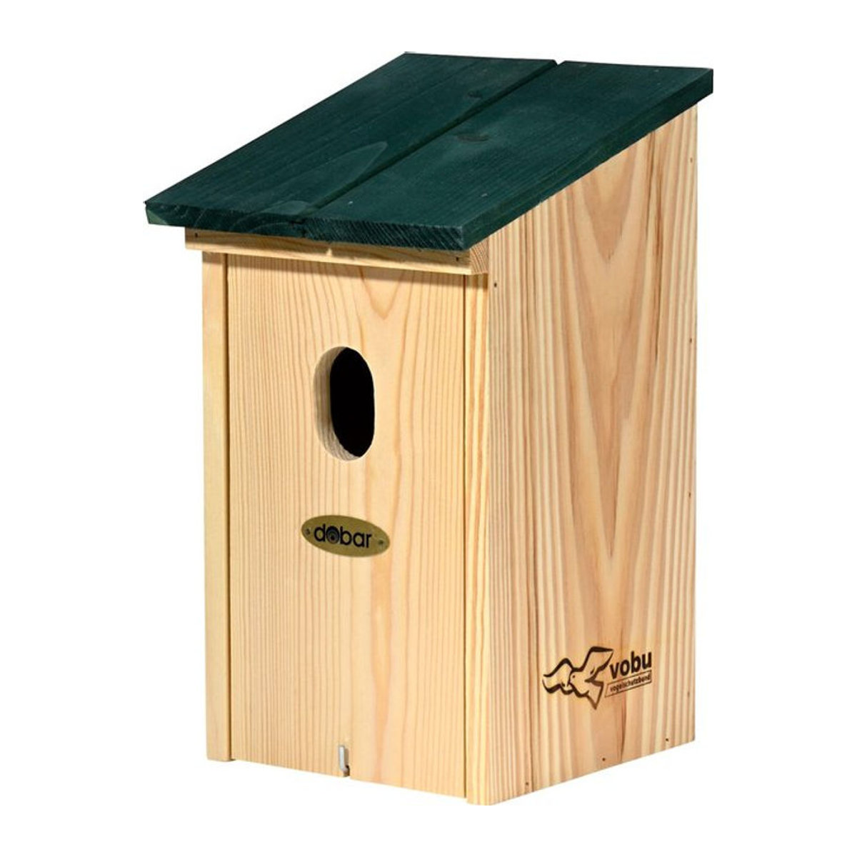 dobar VOBU-Nistkasten für Gartenrotschwanz aus Kiefernholz in Natur mit Flachdach - Bild 1