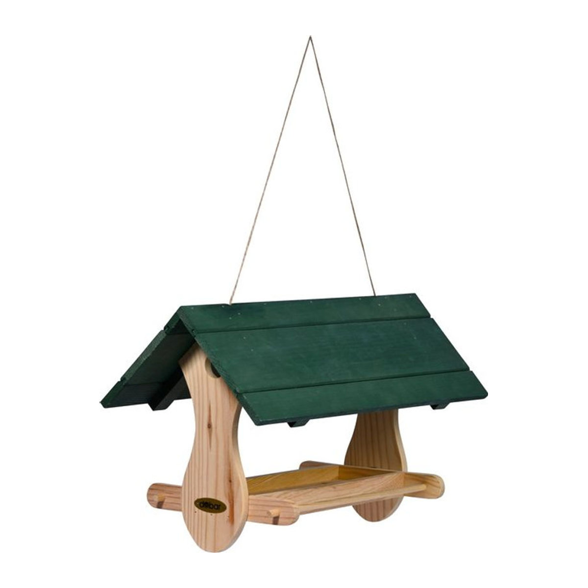 Dobar Vogelfutterhaus Nuuk hängend aus Kiefernholz in Grün - Bild 1