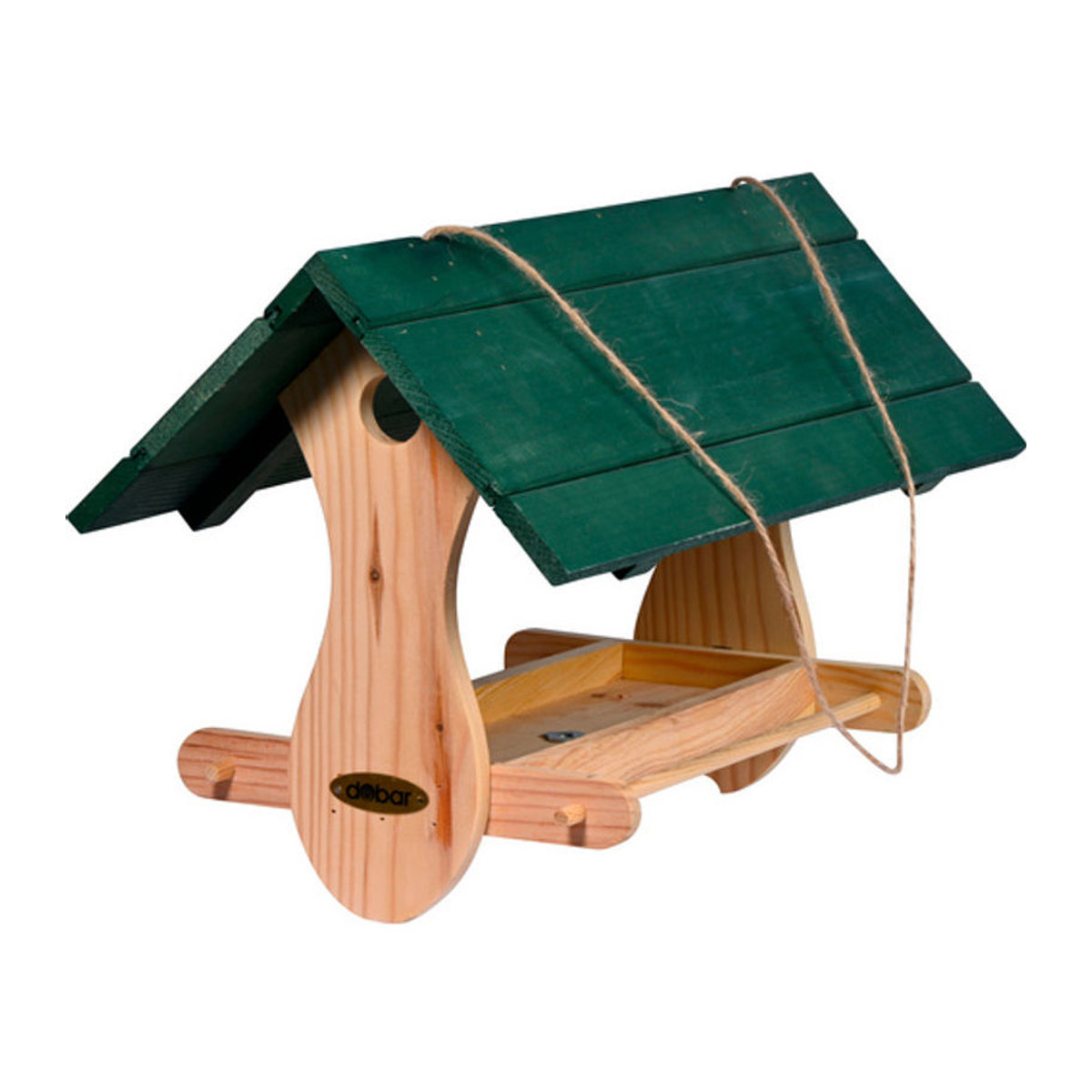Dobar Vogelfutterhaus Nuuk hängend aus Kiefernholz in Grün - Bild 5