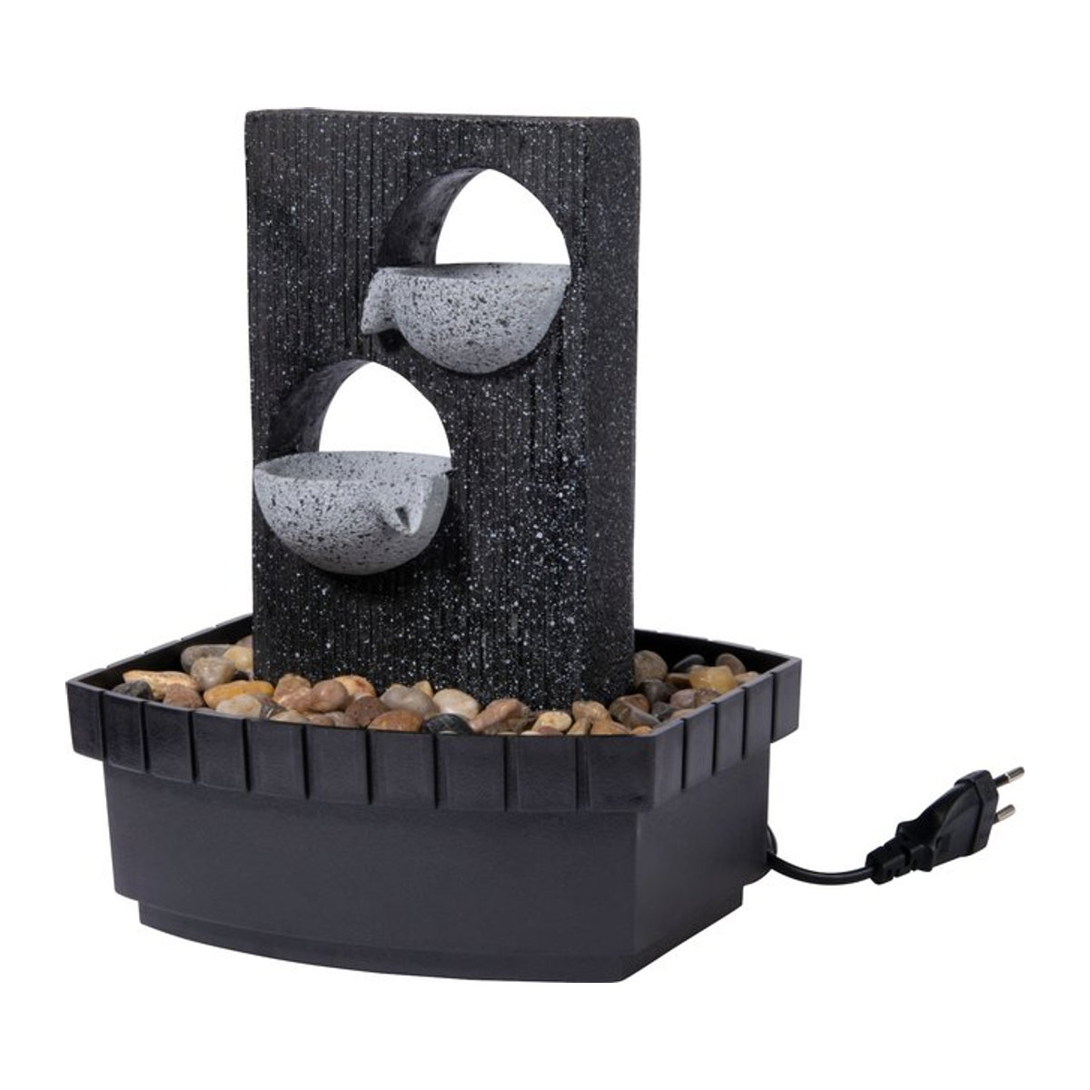 Dobar Zimmerbrunnen Kaskade aus Polyresin in Schwarz, B/H/T: 20,5 x 26 x 16,5 cm - Bild 1