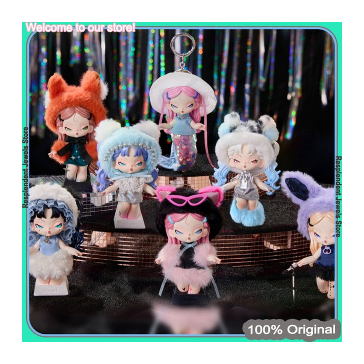 DodoNami Midnight Disco Serie Blind Box Anime Figur als buntes Desktop Ornament aus Kunststoff - Bild 1