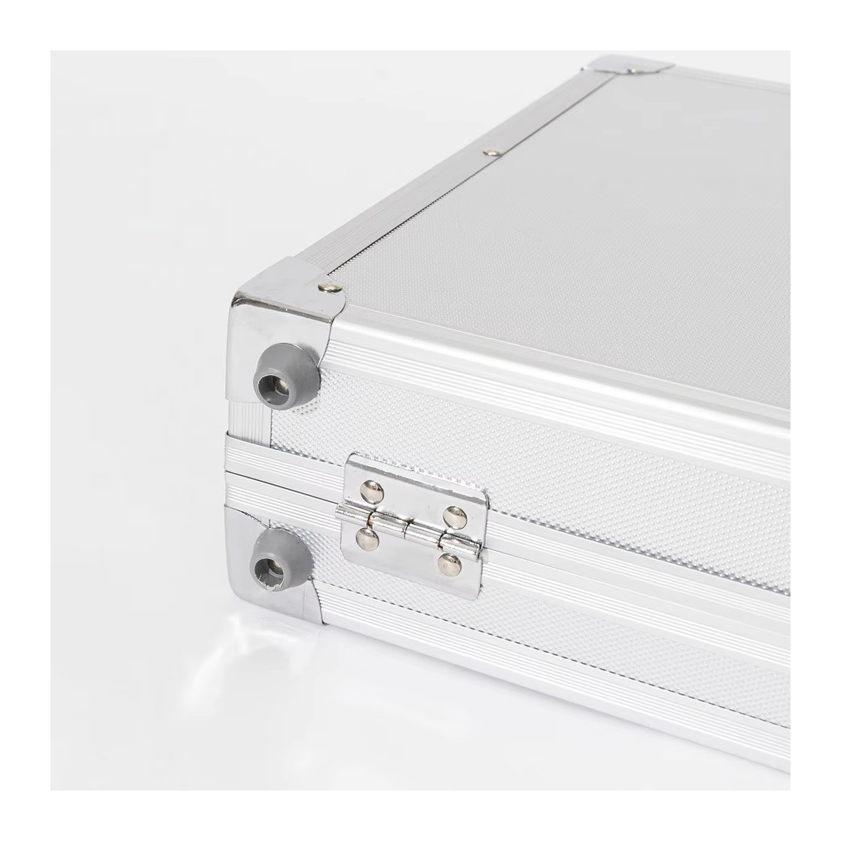 DOKW Luxuriöse Uhrenbox aus Aluminiumlegierung mit transparentem Gehäuse für 18/12/10 Uhren in Blau und Silber - Bild 5