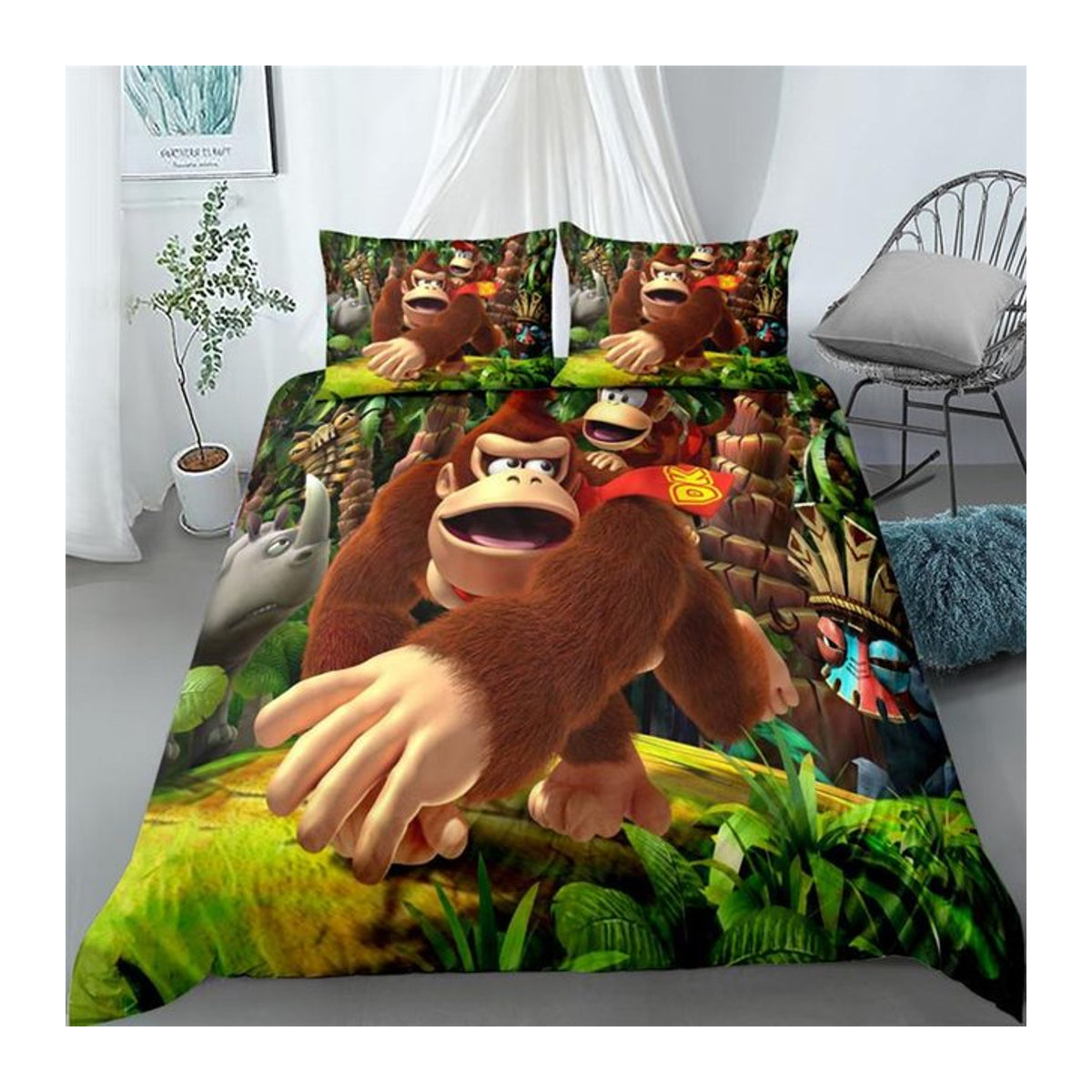 Donkey Kong Switch Bettwäsche Set mehrfarbig B/H: 140 x 210 cm - Bild 1