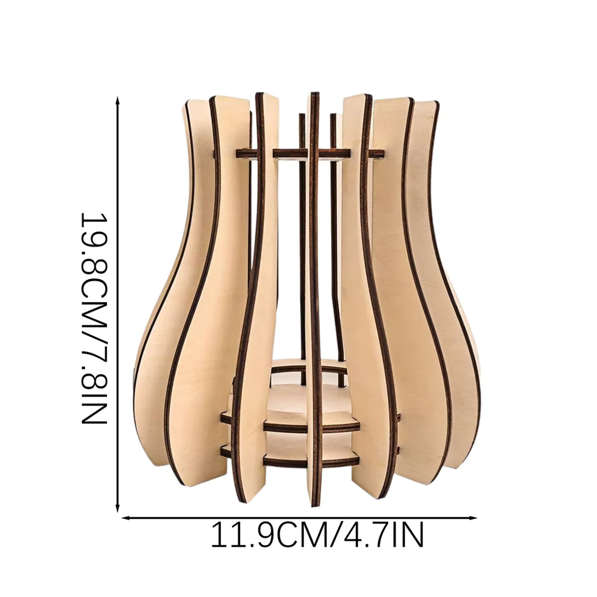 DOORSACCERY Holzpuzzle-Vasen-Set aus Holz in Weiß und Mehrfarbig als DIY-Blumenhalter und ästhetische Tischdekoration - Bild 3