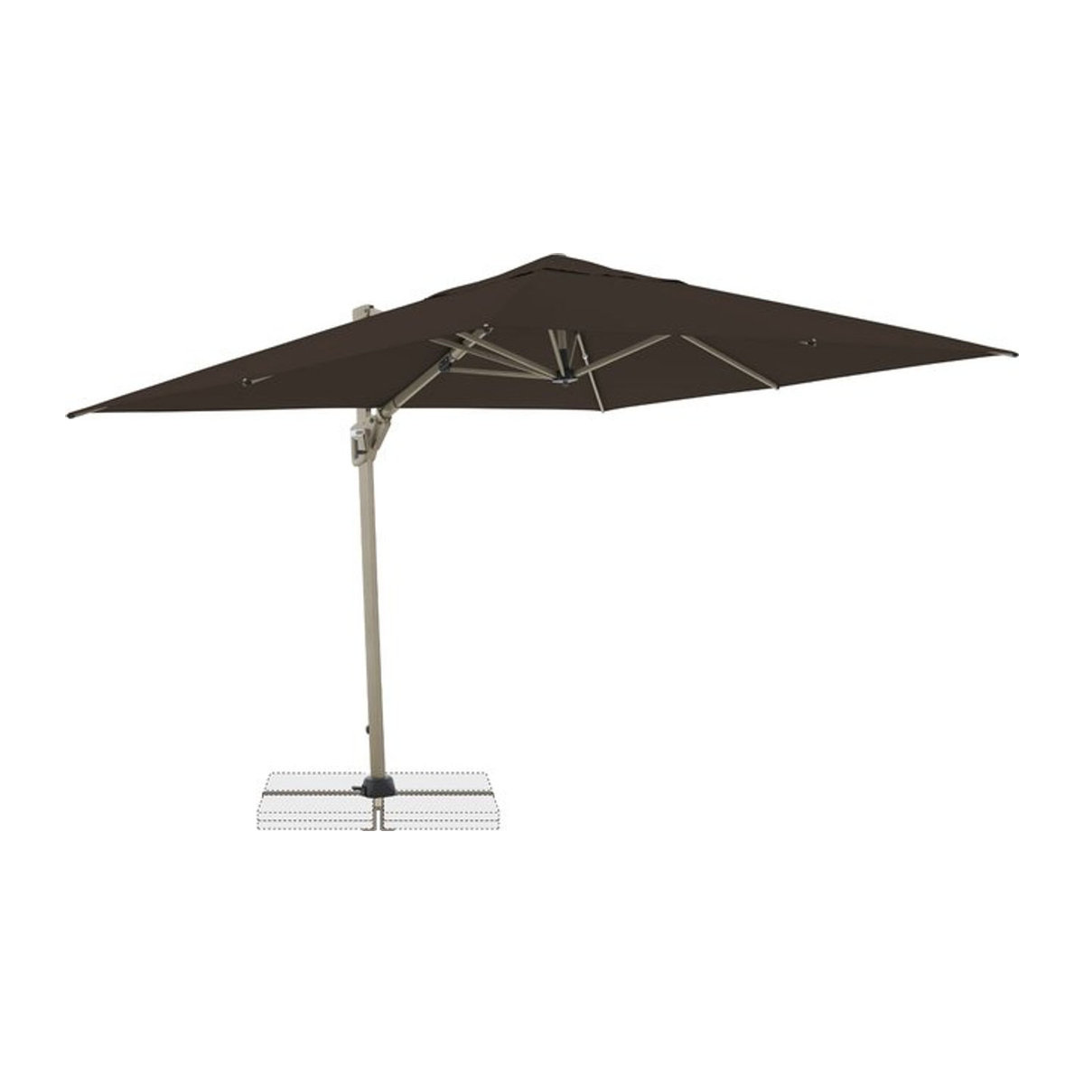 Doppler Ampelschirm Active Side Edition in Braun mit Polyesterbespannung, B/T: 260 x 350 cm - Bild 1
