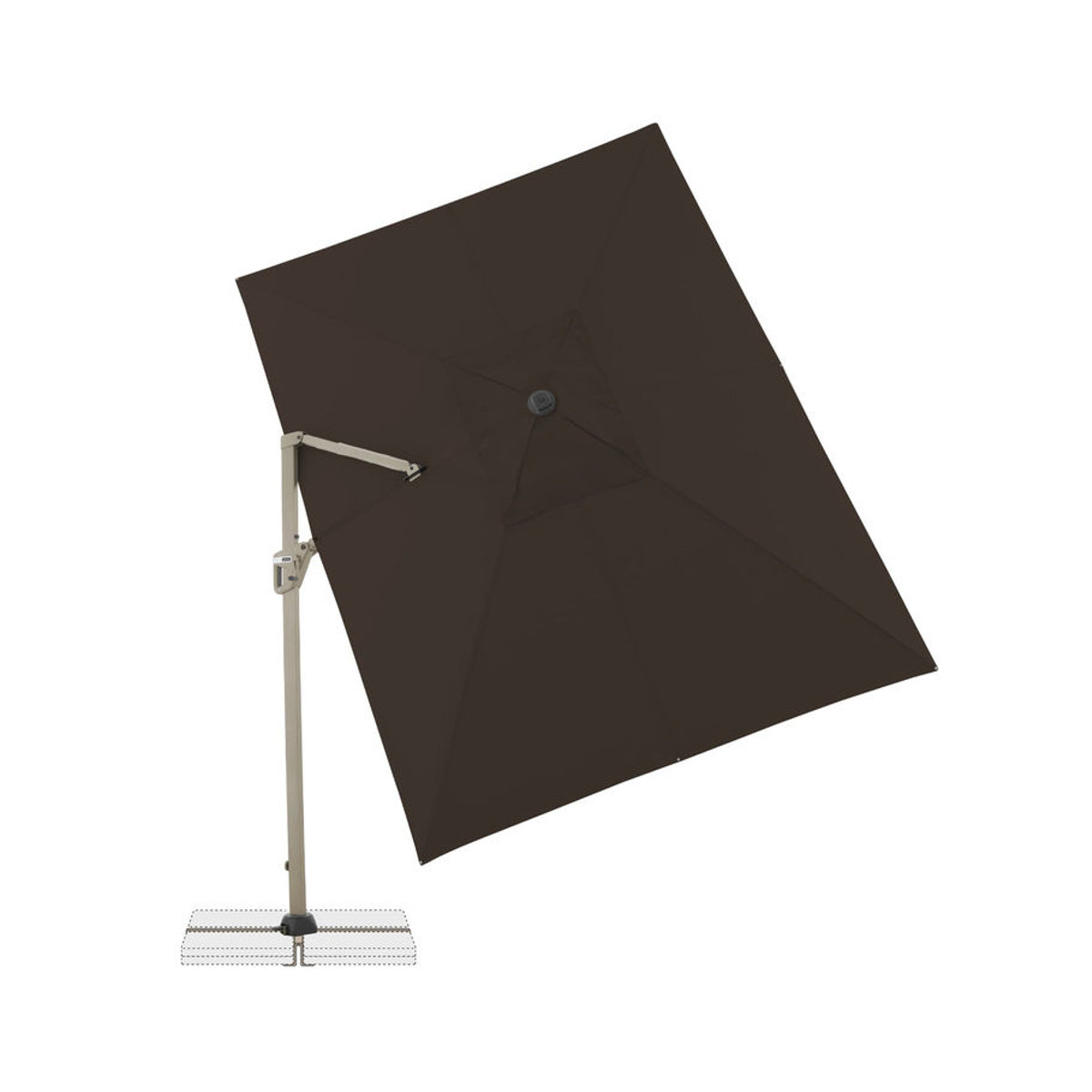 Doppler Ampelschirm Active Side Edition in Braun mit Polyesterbespannung, B/T: 260 x 350 cm - Bild 3