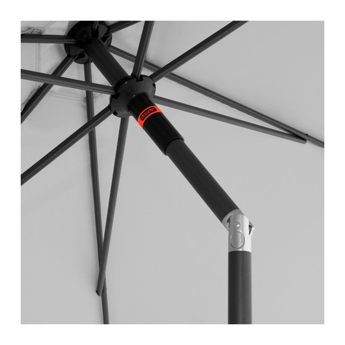 Doppler myZone Sonnenschirm Push Up, grau, Durchmesser: 300 cm - Bild 4