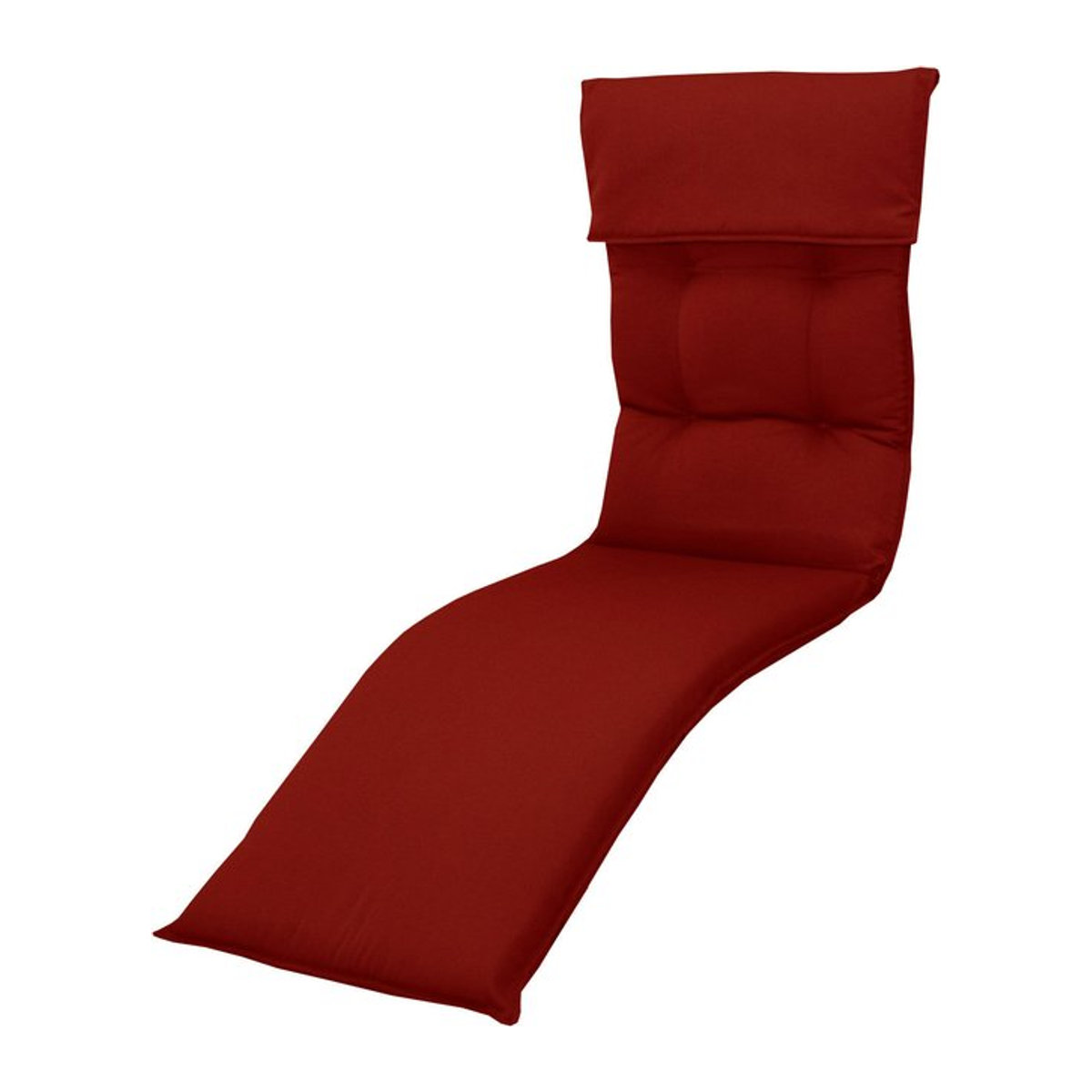 Doppler Relax Style Relaxsesselauflage in Rot mit Befestigungsbändern, B/T/H: 175 x 45,5 x 7 cm - Bild 1