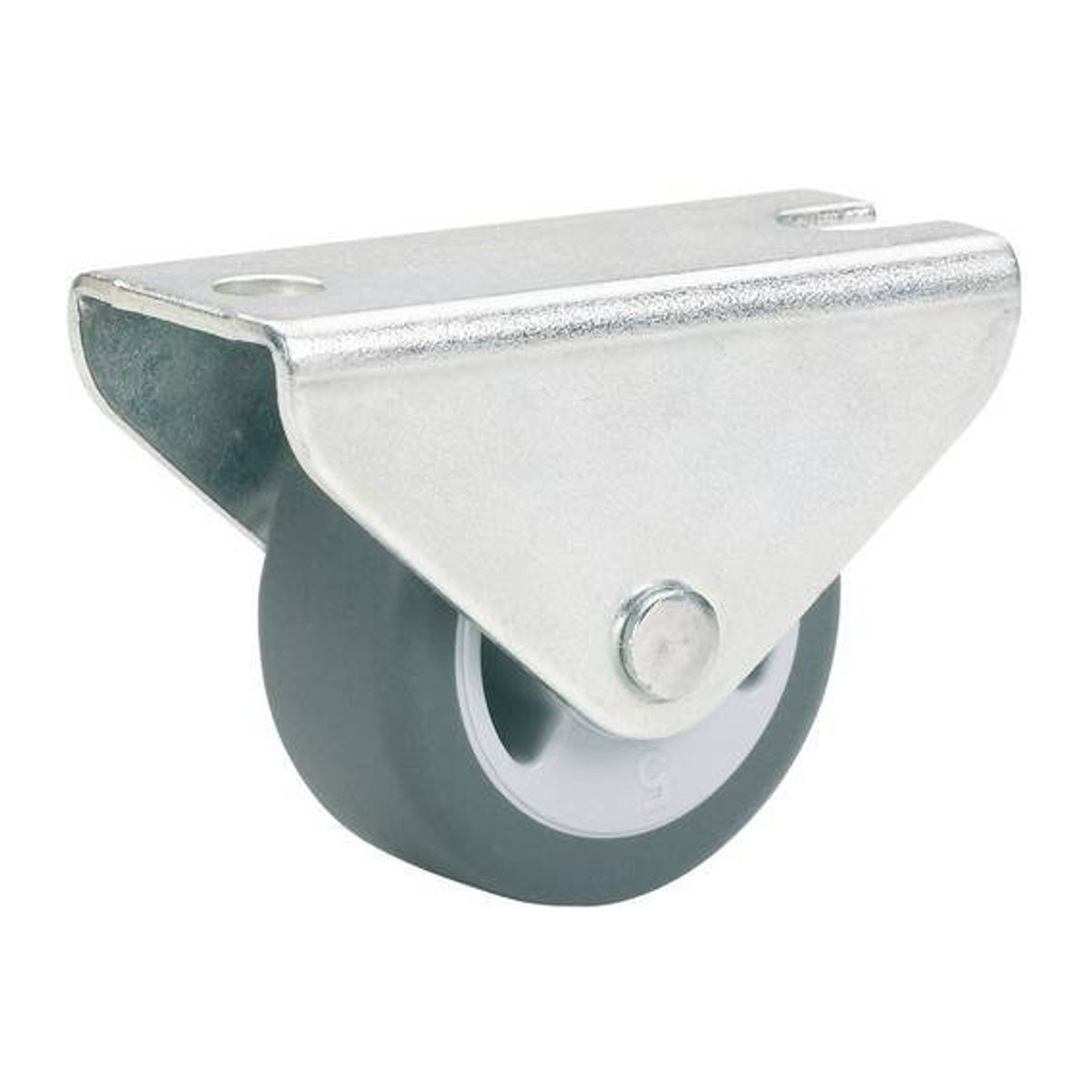 dörner + helmer Bockrolle 791322 aus Metall und Kunststoff mit 25mm Rad-Durchmesser und 30kg Tragfähigkeit - Bild 1