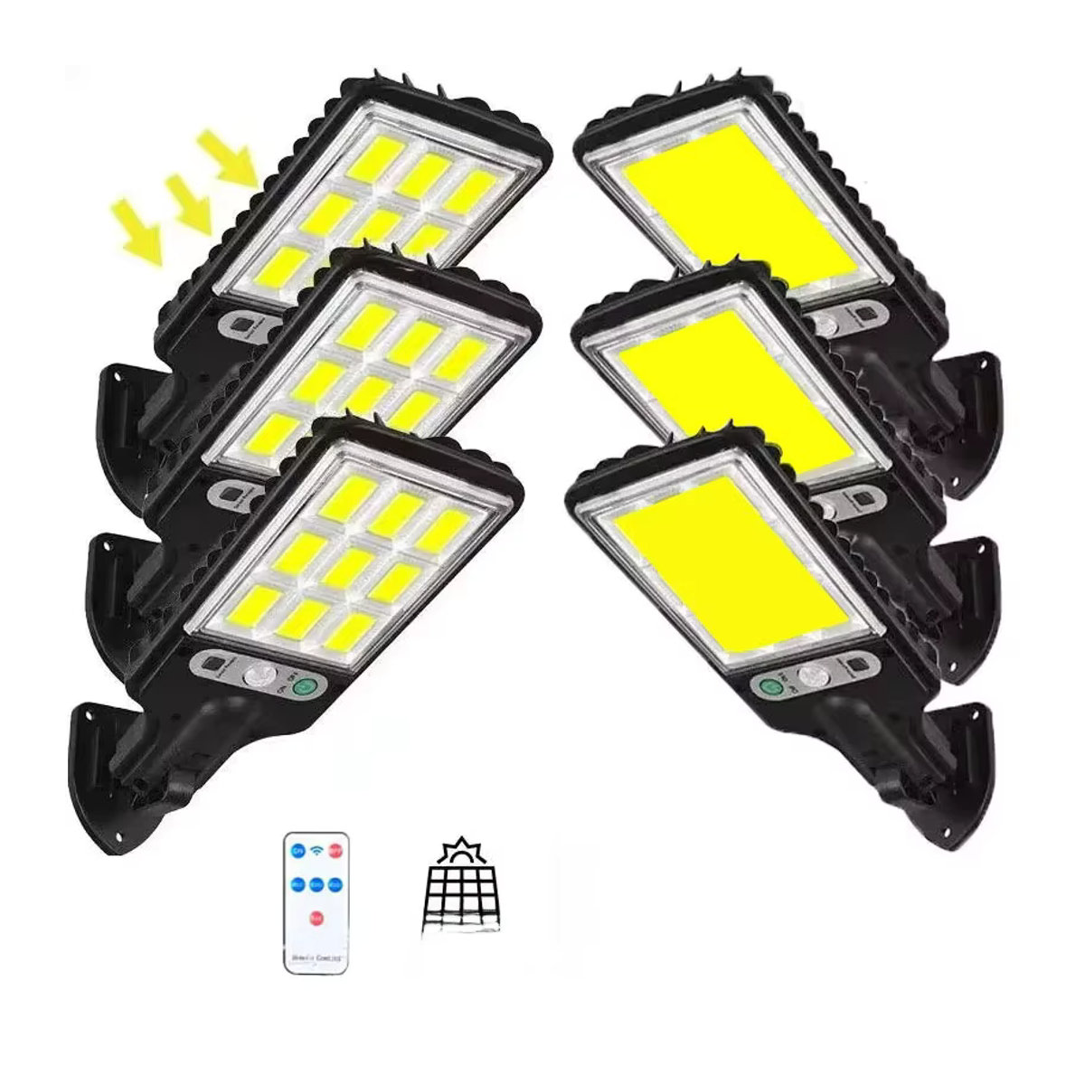 DOUWENXI COB Solar Wandleuchte mit Bewegungssensor und Fernbedienung, Schwarz, Wasserdicht mit 3 Lichtmodi für Garten und Außenbereich - Bild 7