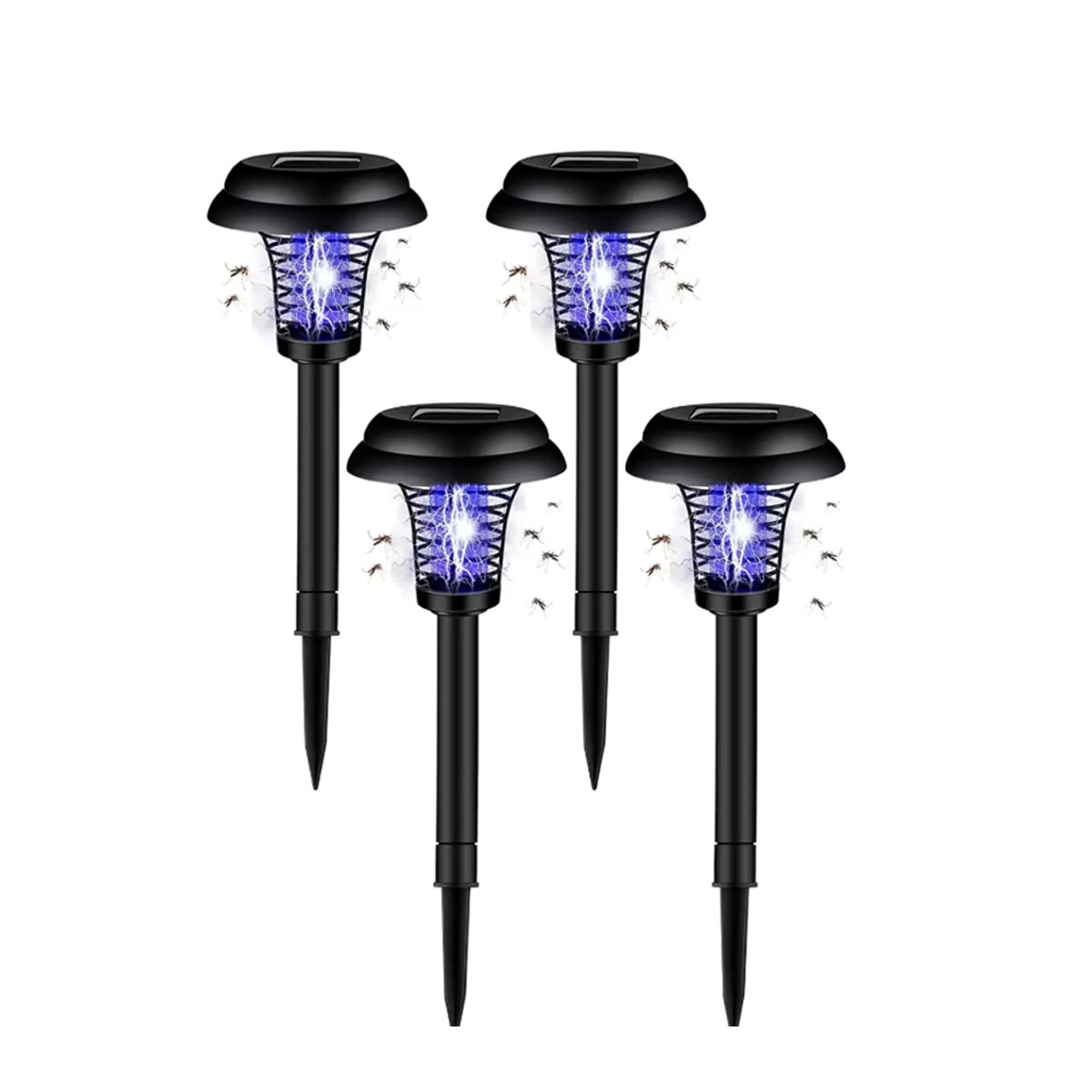 DOUWENXI Solarbetriebene Mückenkiller-Lampe mit UV-Lila und weißer Beleuchtung zur Insektenabwehr für Garten und Terrasse - Bild 6