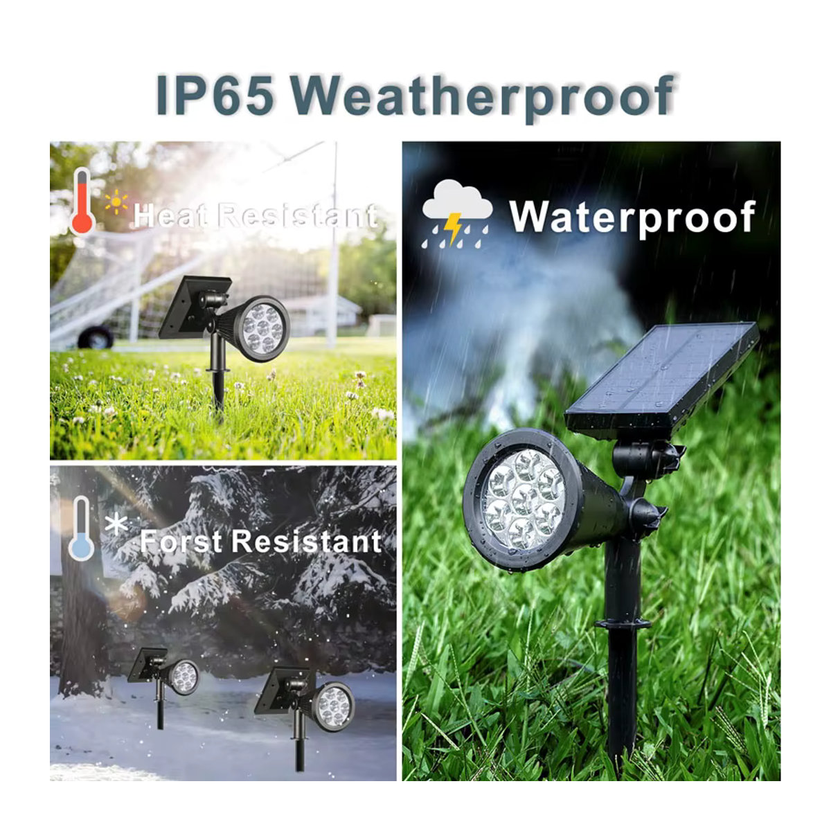DOUWENXI Solarleuchte RGB Garten Spot Licht Schwarz IP65 Wasserdicht Modern Outdoor Beleuchtung - Bild 6