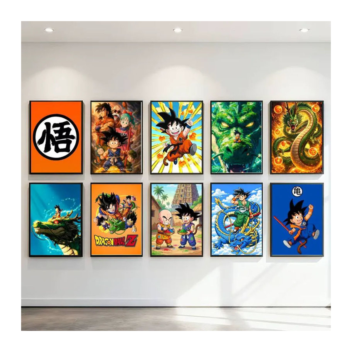 Dragon Ball Anime Poster in Orange mit Typografie als rahmenloser Kunstdruck auf Papier für deine Wanddekoration - Bild 2