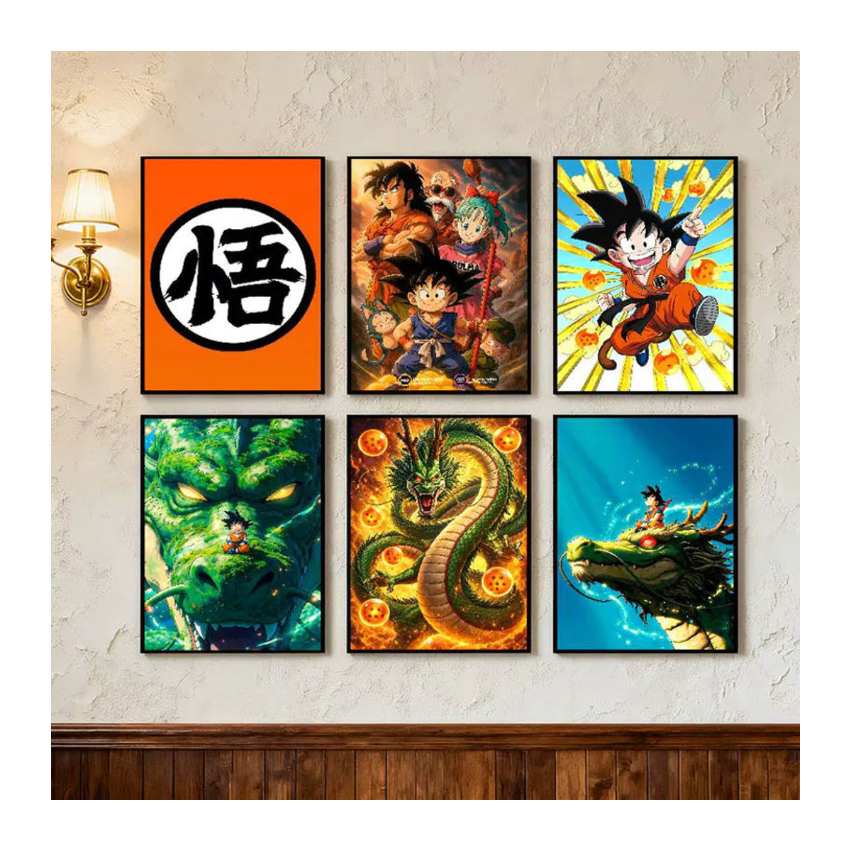 Dragon Ball Anime Poster in Orange mit Typografie als rahmenloser Kunstdruck auf Papier für deine Wanddekoration - Bild 3