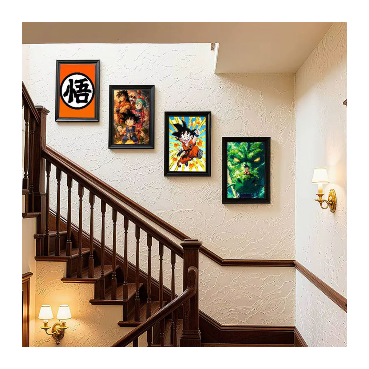 Dragon Ball Anime Poster in Orange mit Typografie als rahmenloser Kunstdruck auf Papier für deine Wanddekoration - Bild 4