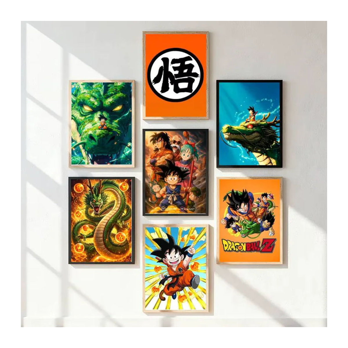 Dragon Ball Anime Poster in Orange mit Typografie als rahmenloser Kunstdruck auf Papier für deine Wanddekoration - Bild 5