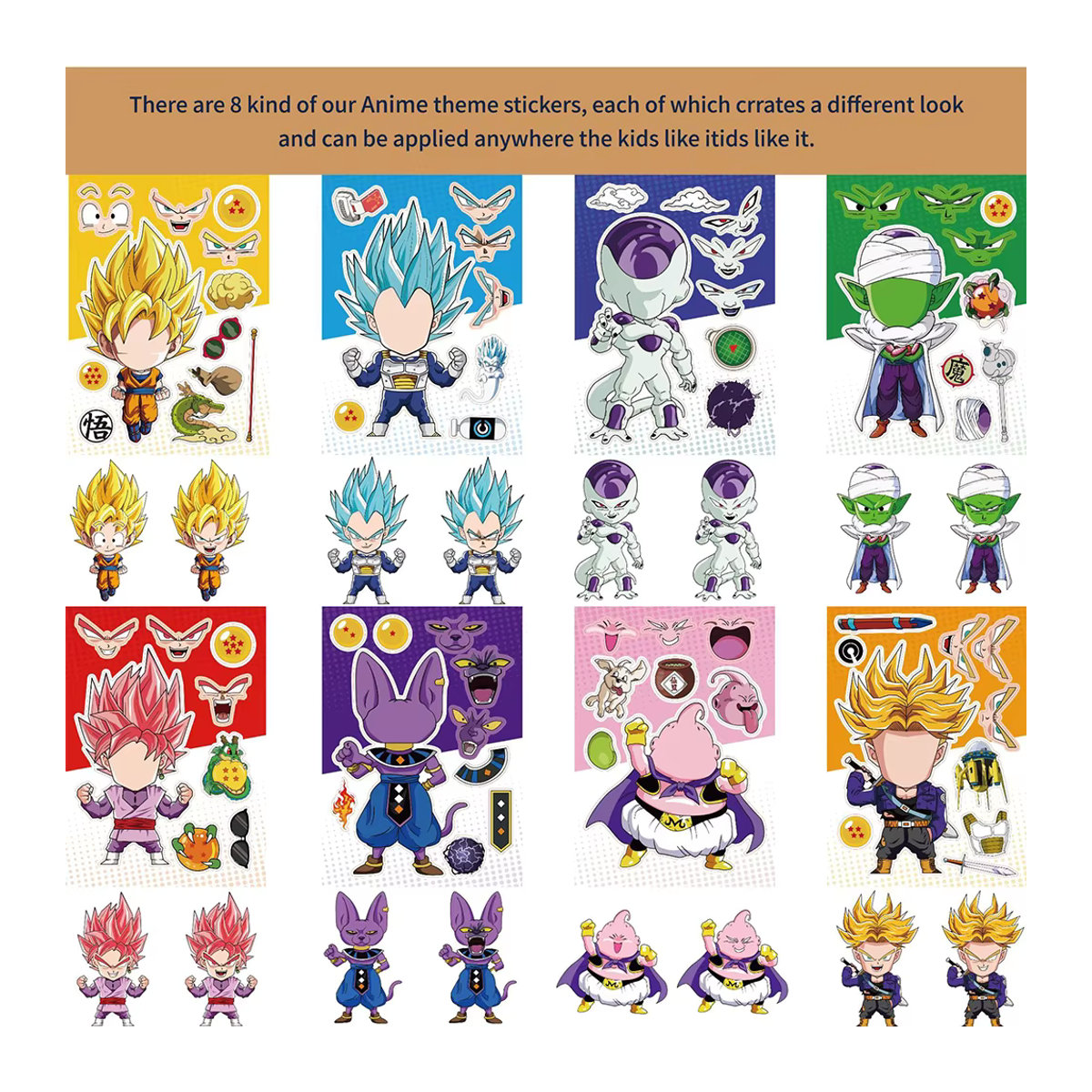 Dragon Ball Anime Puzzle Aufkleber mit Son Goku Motiven von Bandai in Mehrfarbig für Kinder - Bild 2