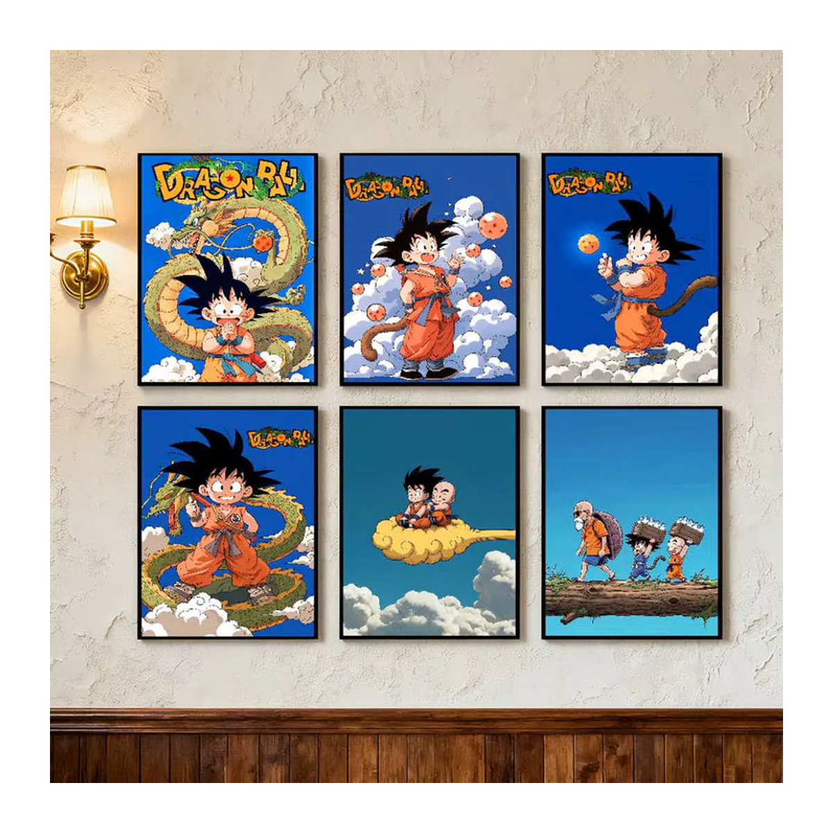 Dragon Ball Goku Anime Poster Kunstdruck auf Papier, mehrfarbig, Hochformat, wandmontiert - Bild 2