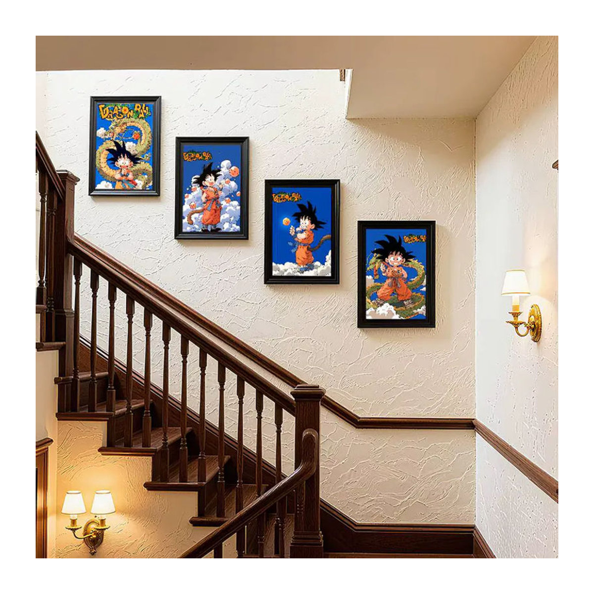 Dragon Ball Goku Anime Poster Kunstdruck auf Papier, mehrfarbig, Hochformat, wandmontiert - Bild 3
