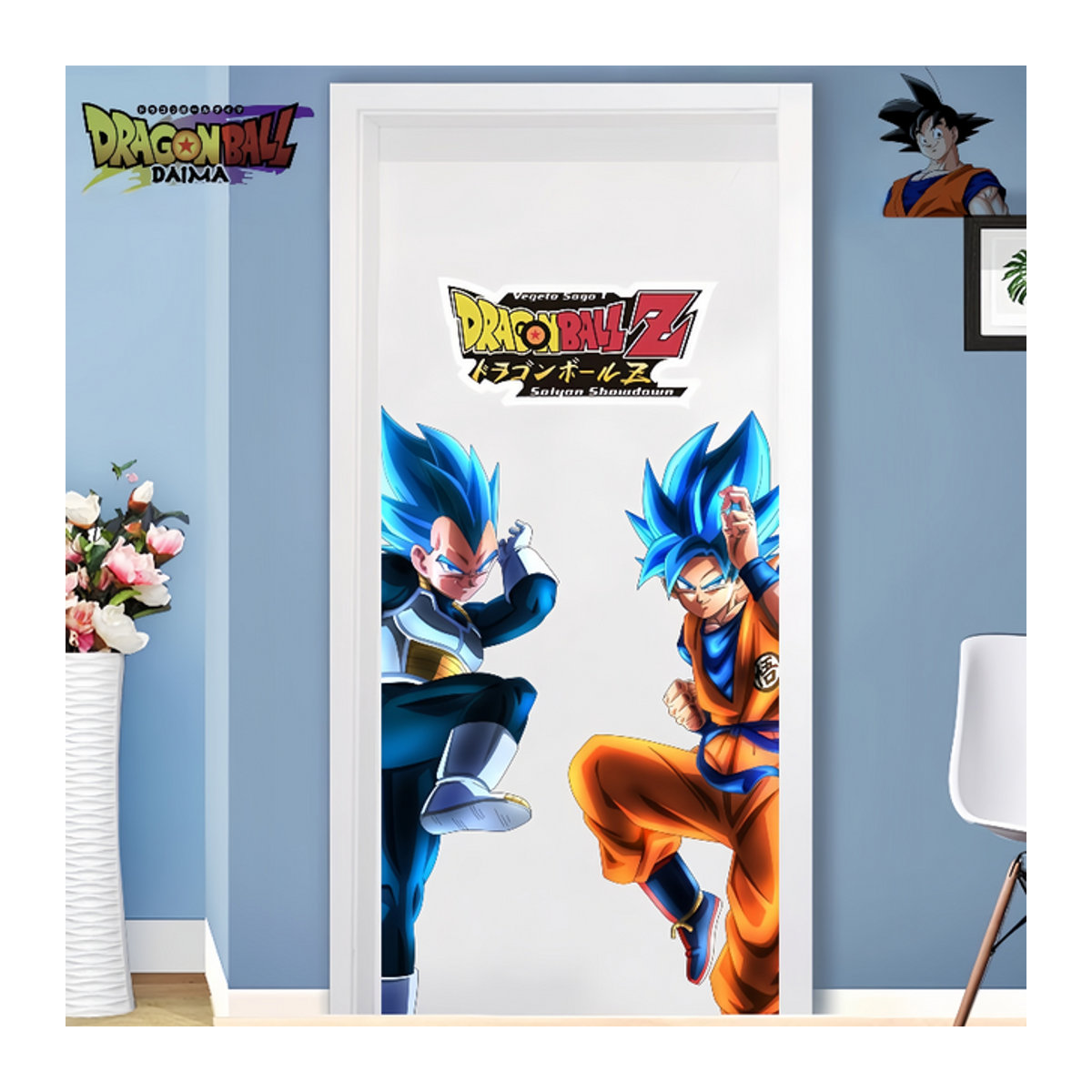 Dragon Ball Wandaufkleber für Türen und Wände, mehrfarbig, unregelmäßige Form - Bild 1