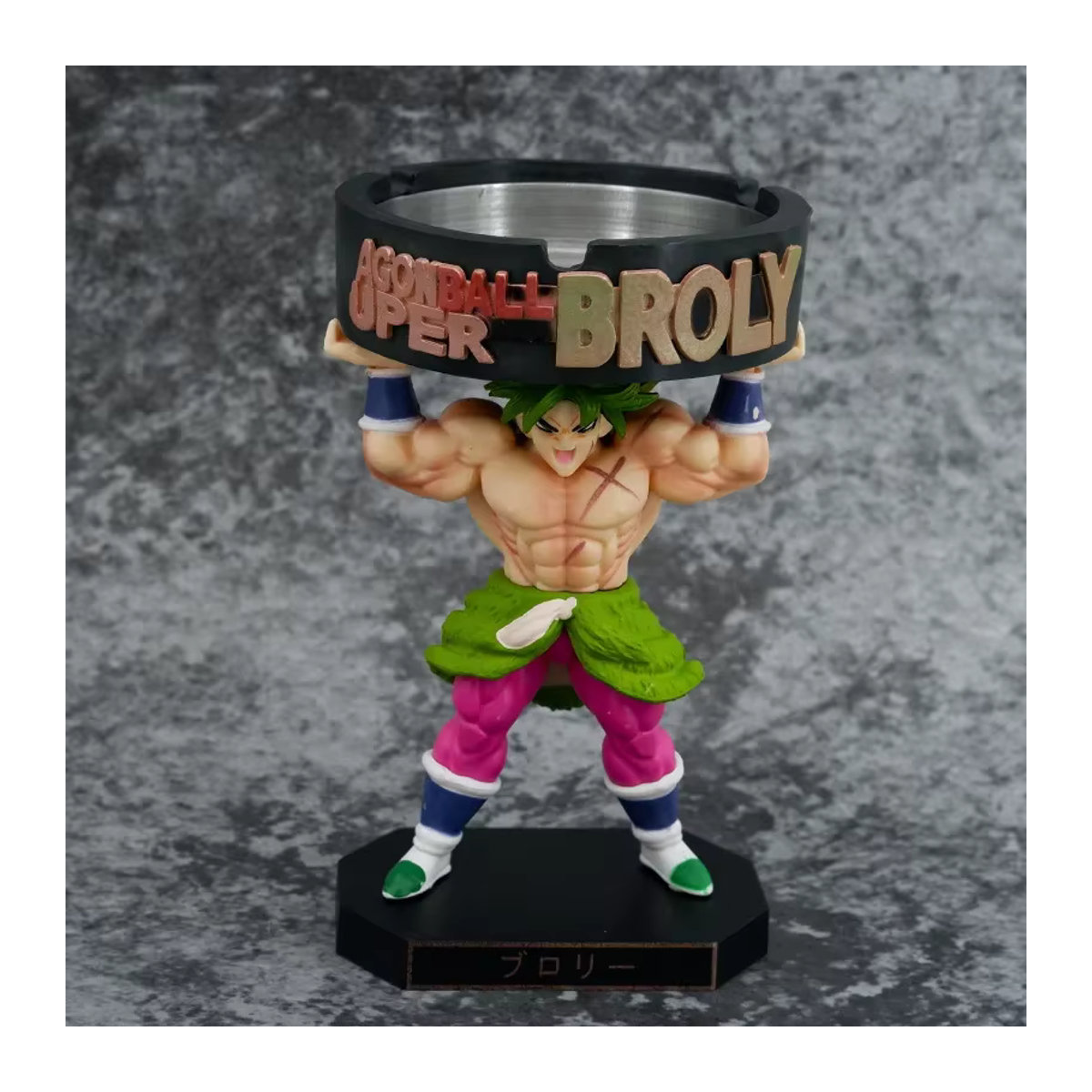 Dragon Ball Z Majin Buu und Broly Figuren Set von Bandai als dekorative Aschenbecher-Schild-Figuren aus Kunststoff, mehrfarbig - Bild 1
