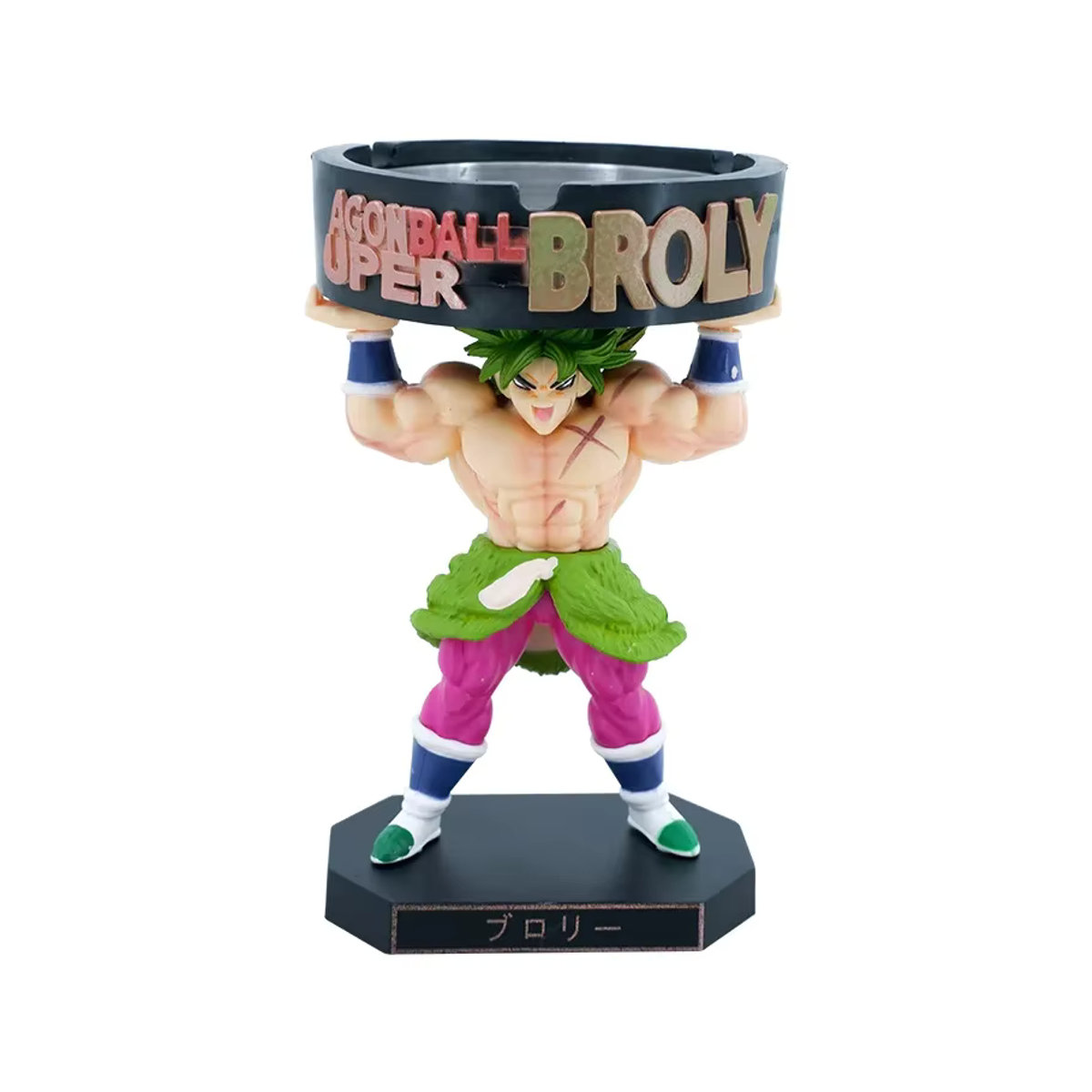 Dragon Ball Z Majin Buu und Broly Figuren Set von Bandai als dekorative Aschenbecher-Schild-Figuren aus Kunststoff, mehrfarbig - Bild 2