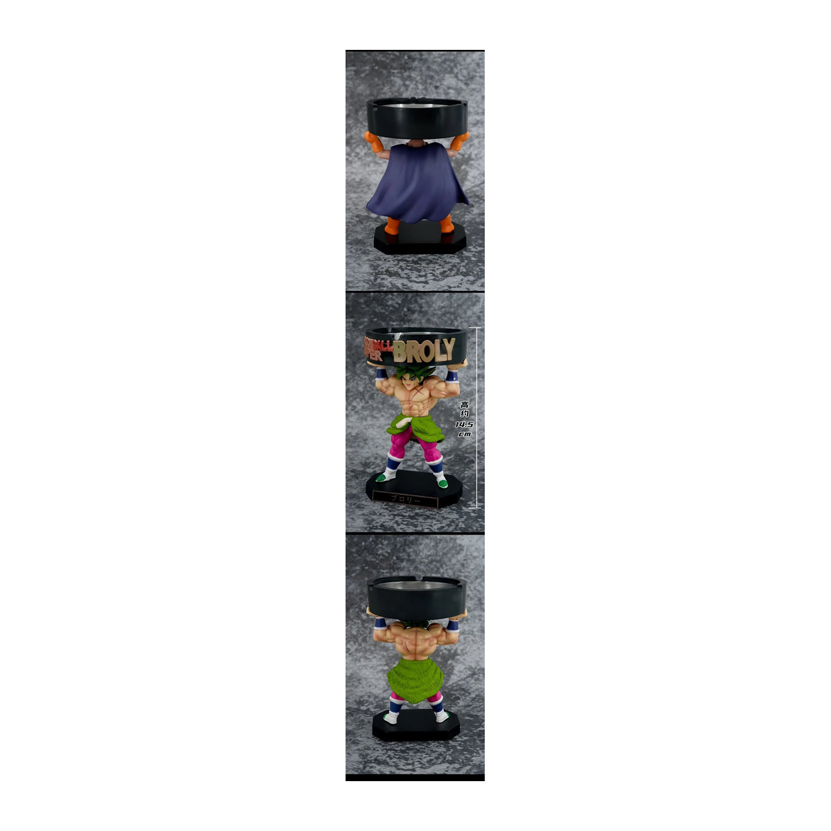 Dragon Ball Z Majin Buu und Broly Figuren Set von Bandai als dekorative Aschenbecher-Schild-Figuren aus Kunststoff, mehrfarbig - Bild 3